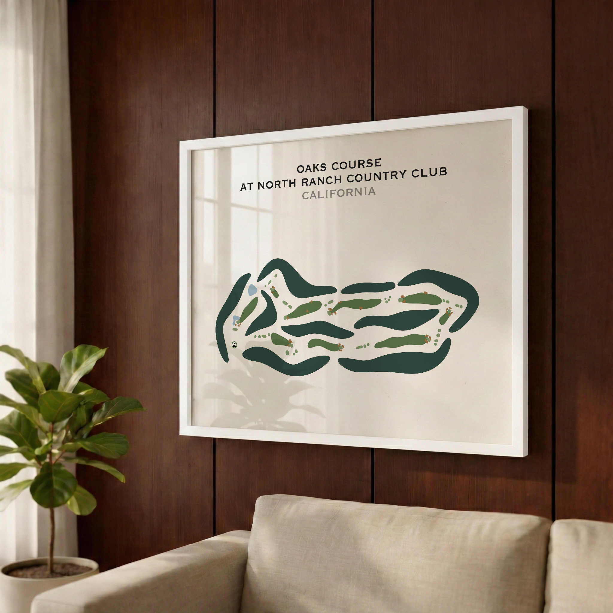 Oaks Course at North Ranch Country Club, California - Printed Golf Courses