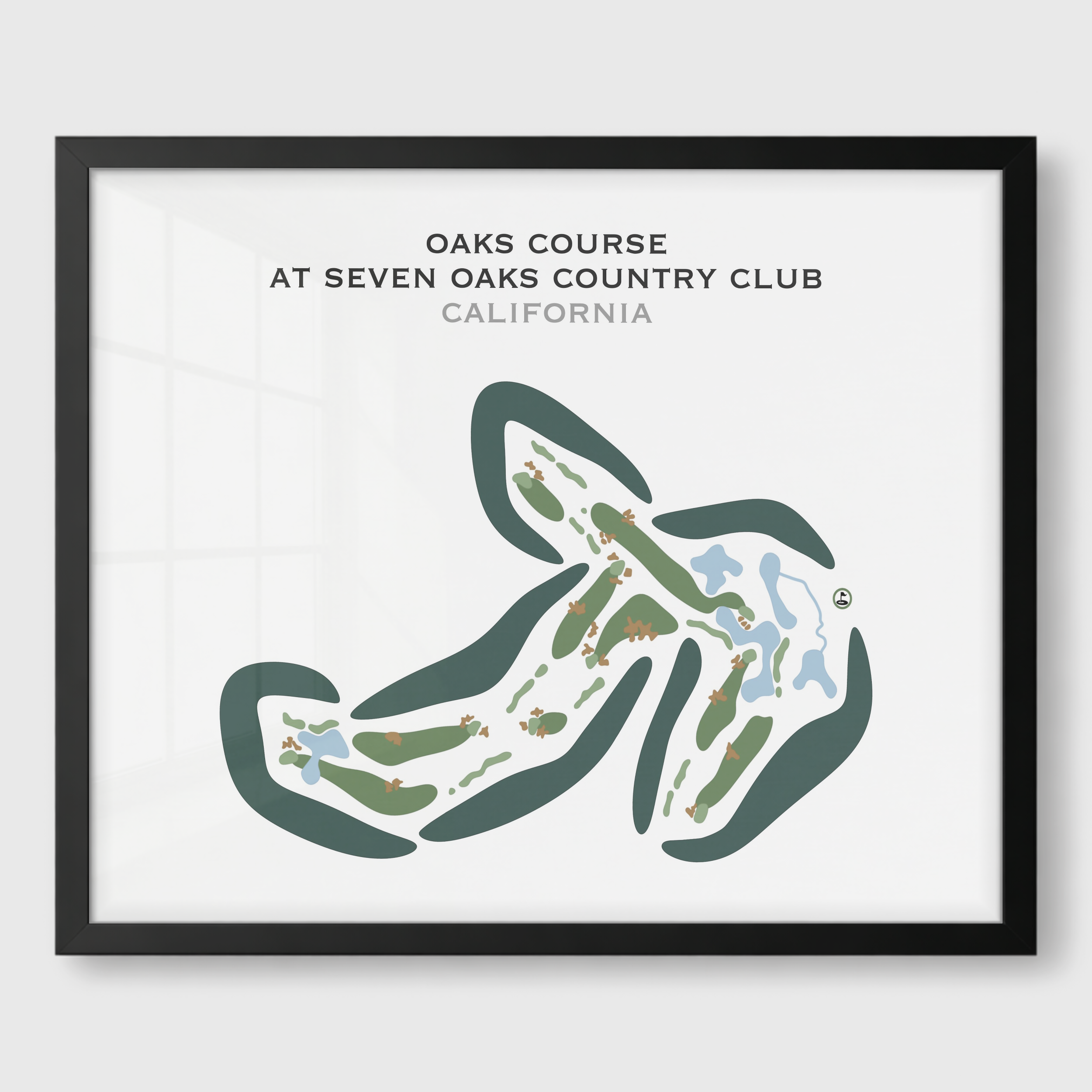 Oaks Course at Seven Oaks Country Club, California - Printed Golf Courses