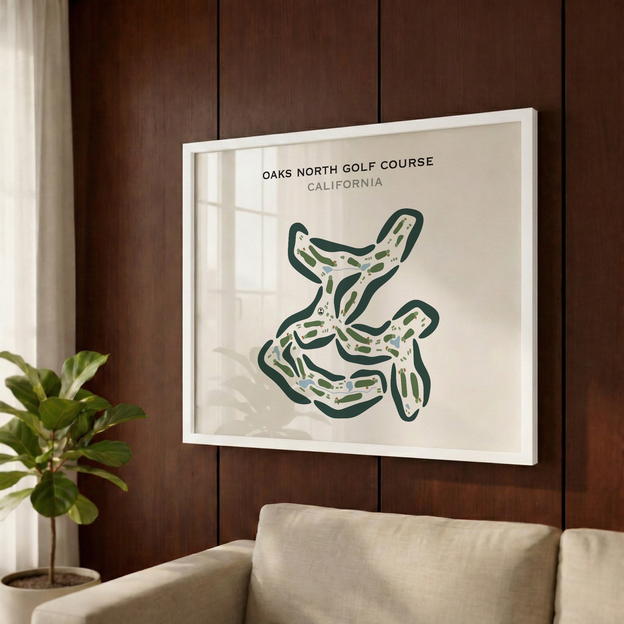 Oaks North Golf Course, California - Printed Golf Courses