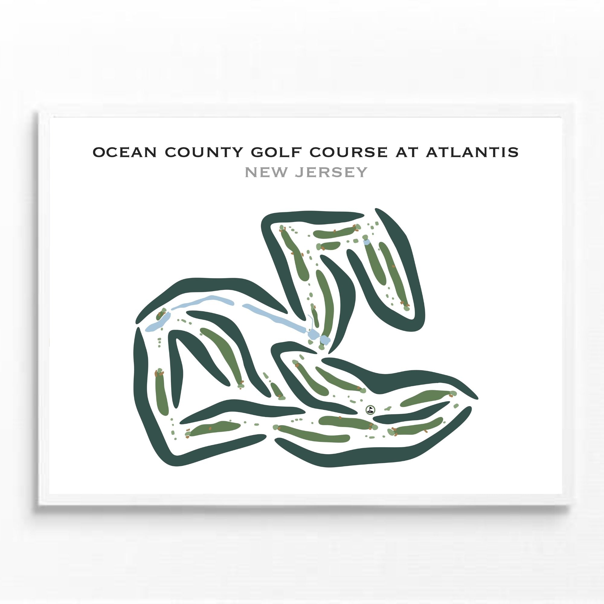 Ocean County Golf Course at Atlantis, New Jersey - Printed Golf Courses