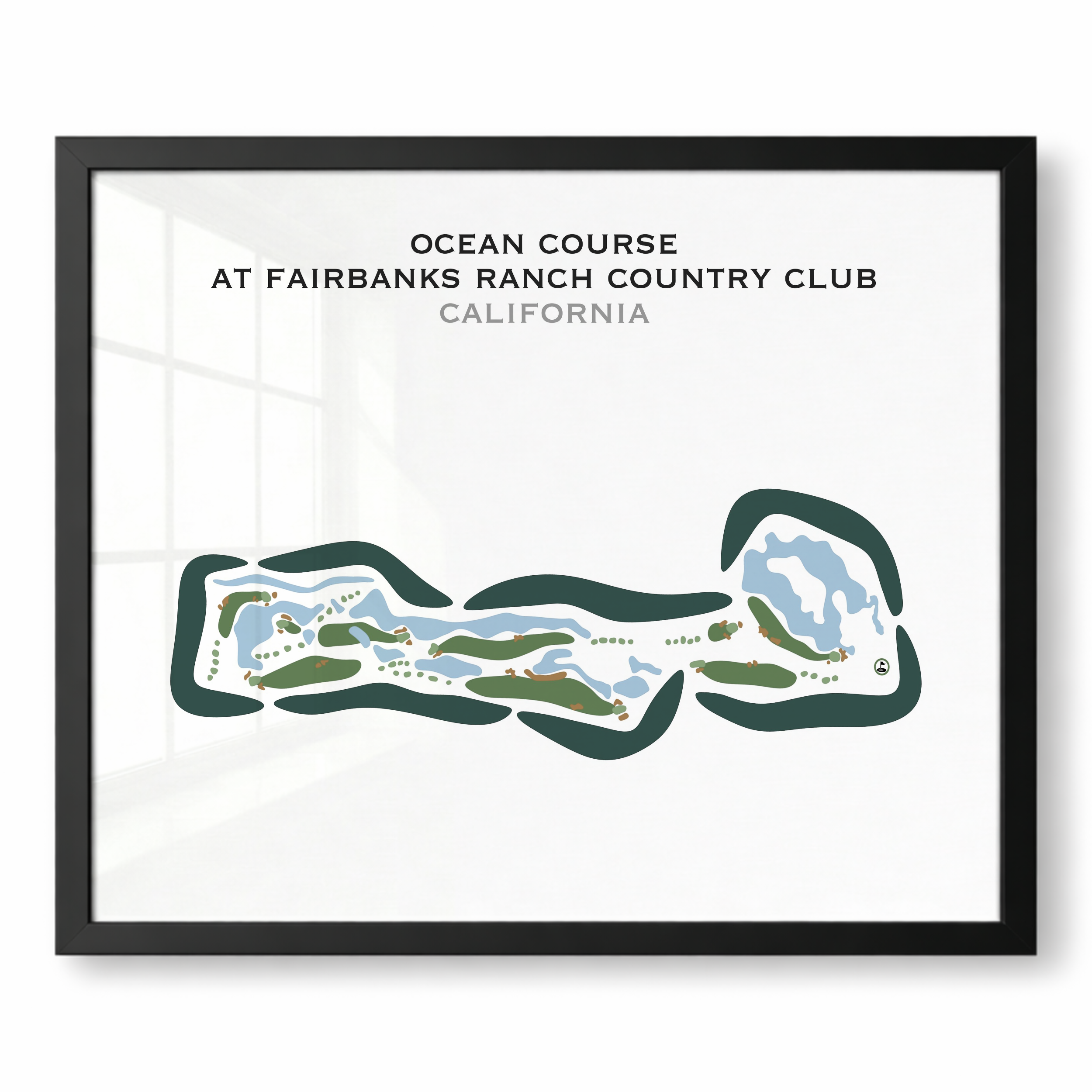 Ocean Course at Fairbanks Ranch Country Club, California - Printed Golf Courses