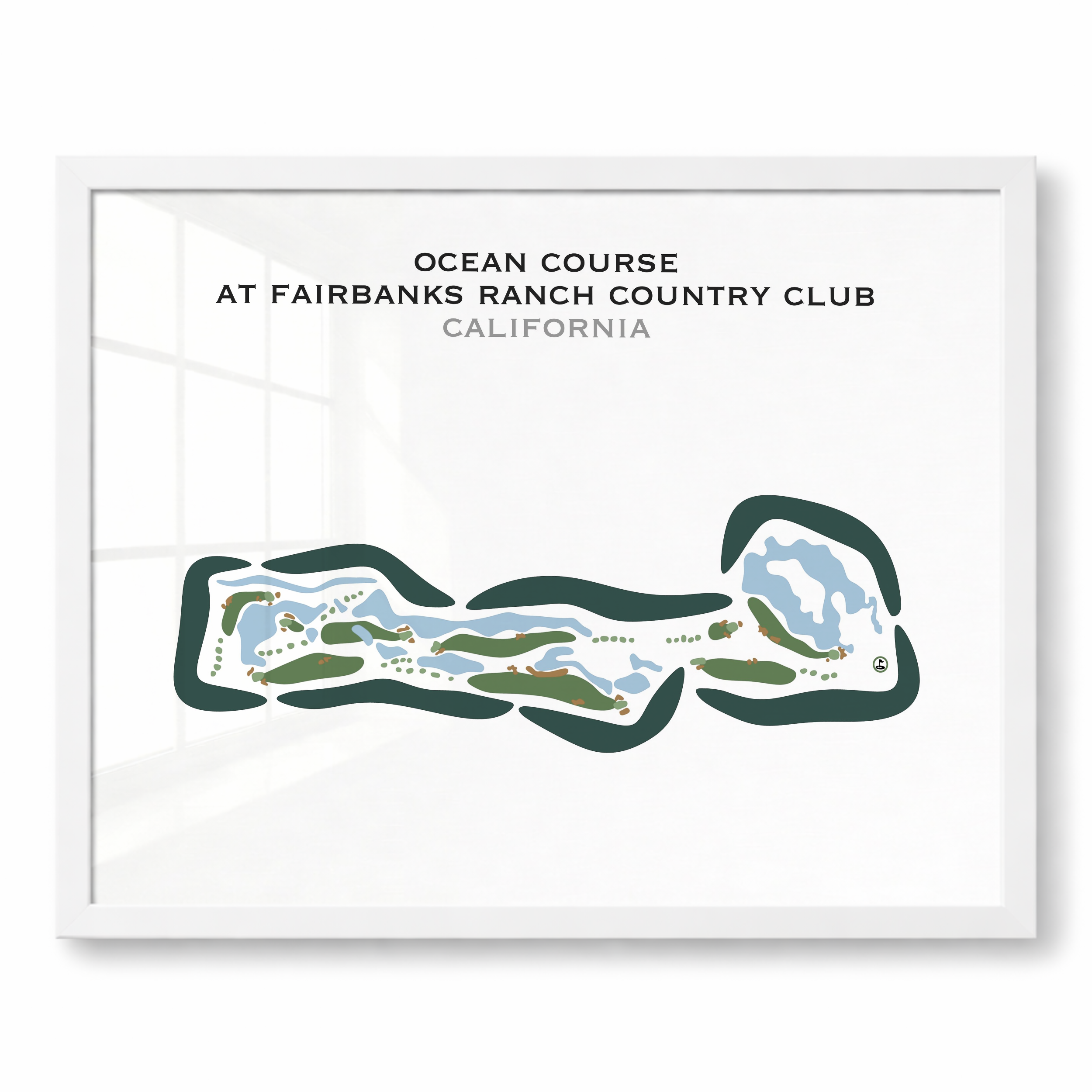Ocean Course at Fairbanks Ranch Country Club, California - Printed Golf Courses