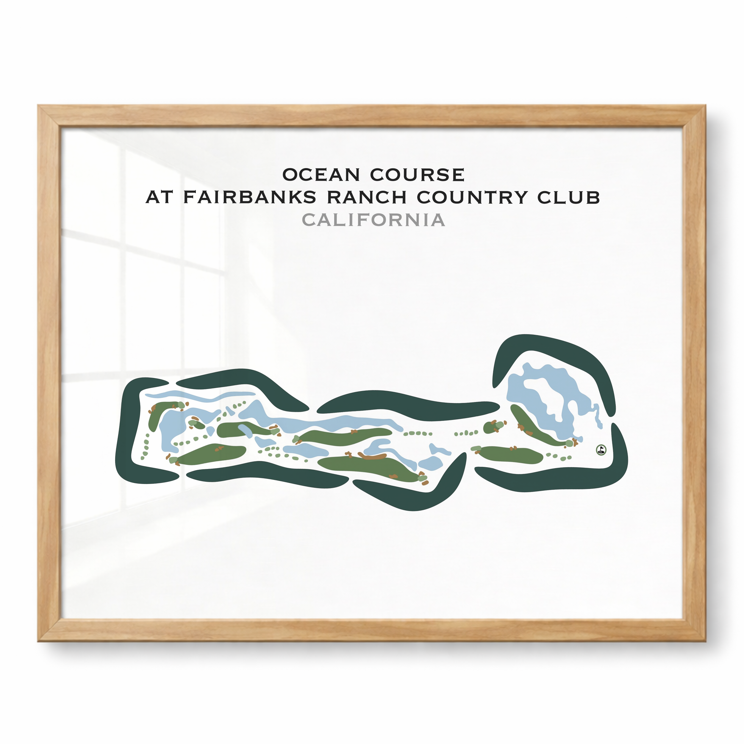 Ocean Course at Fairbanks Ranch Country Club, California - Printed Golf Courses