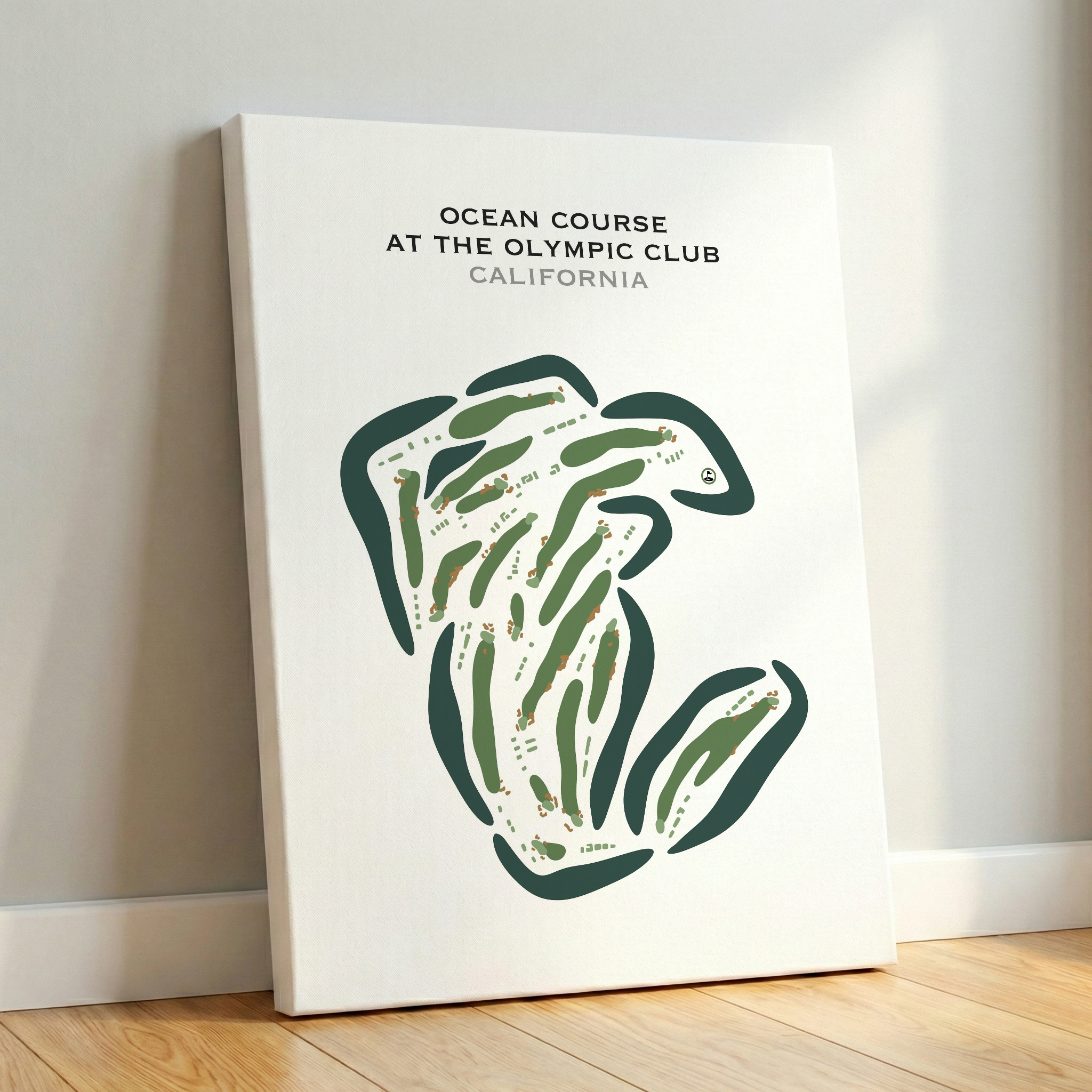 Ocean Course at The Olympic Club, California - Printed Golf Courses