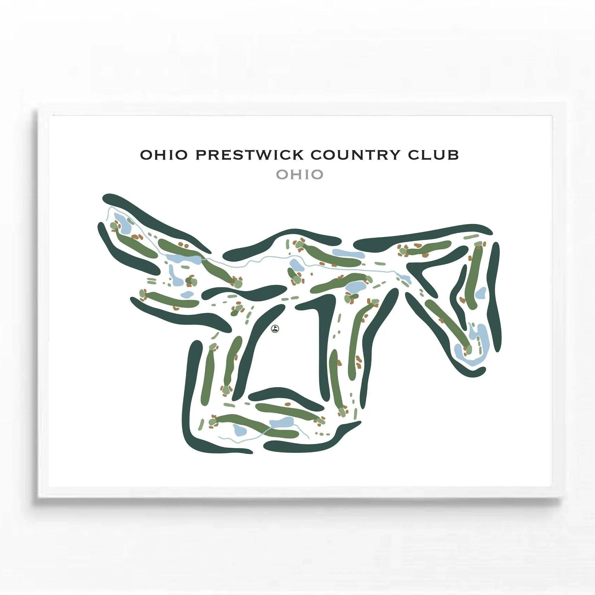 Ohio Prestwick Country Club, Ohio - Printed Golf Course