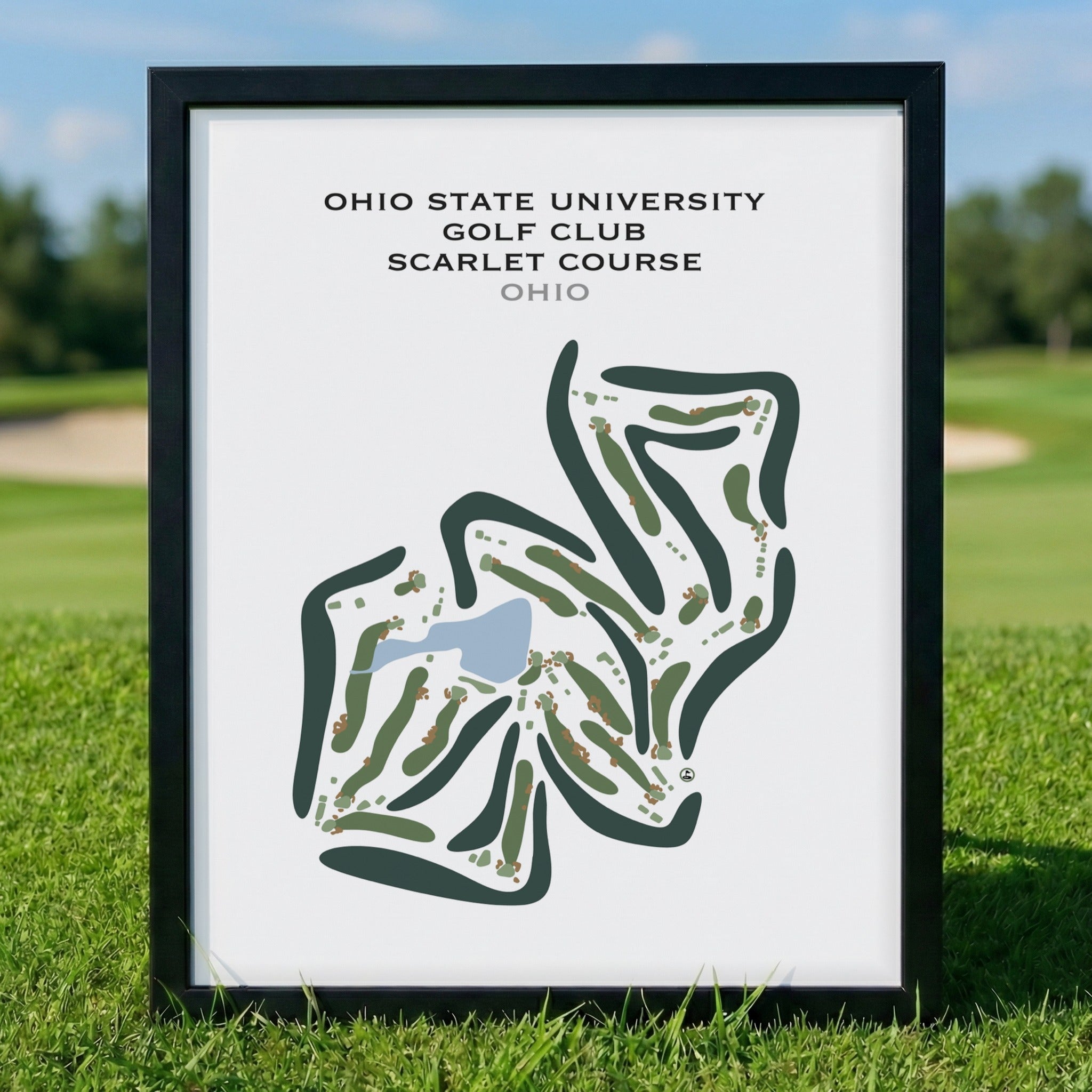 Ohio State University Golf Club Scarlet Course, Ohio - Printed Golf Courses