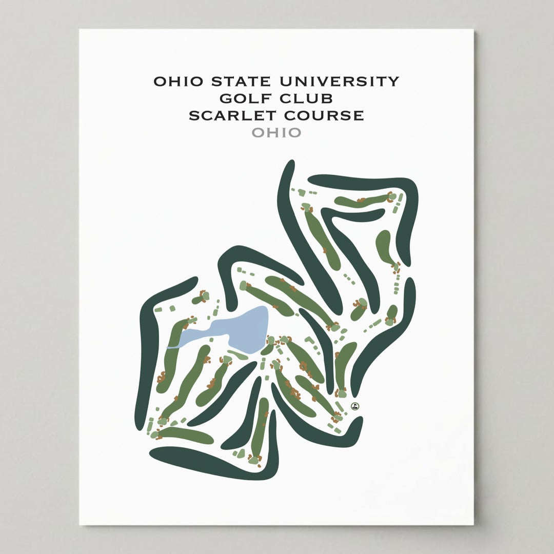 Ohio State University Golf Club Scarlet Course, Ohio - Printed Golf Courses
