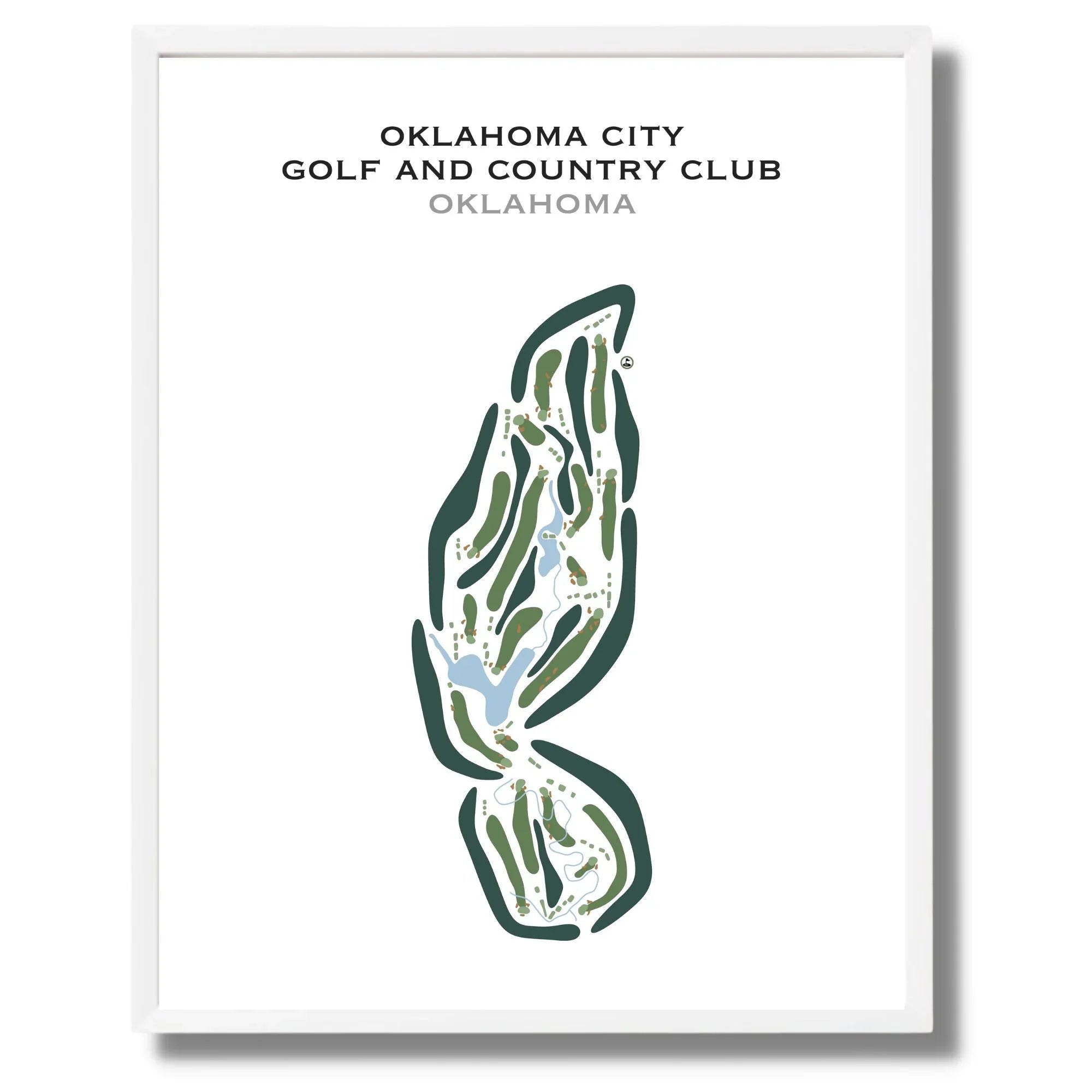 Oklahoma City Golf and Country Club, Oklahoma - Printed Golf Courses