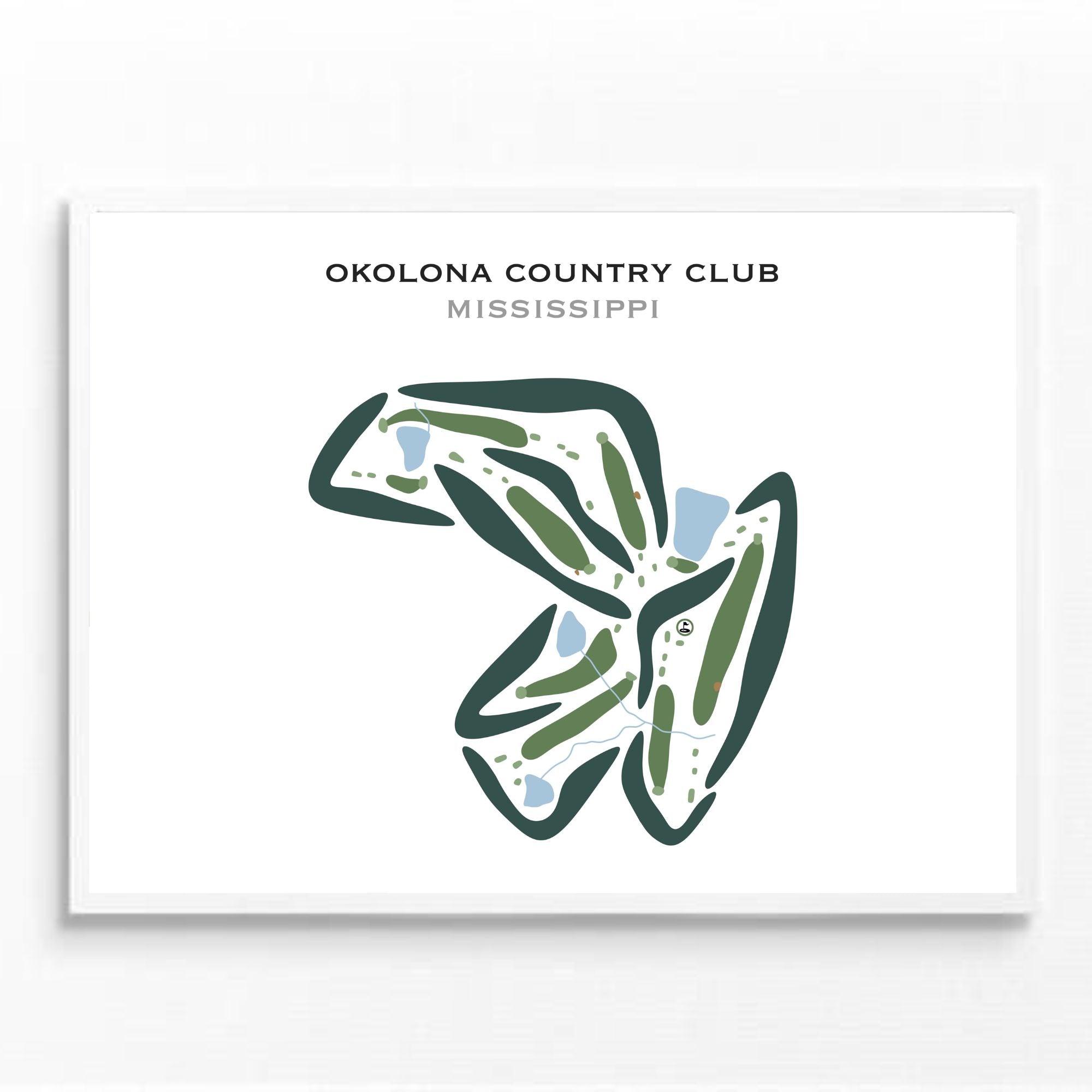 Okolona Country Club, Mississippi - Printed Golf Courses