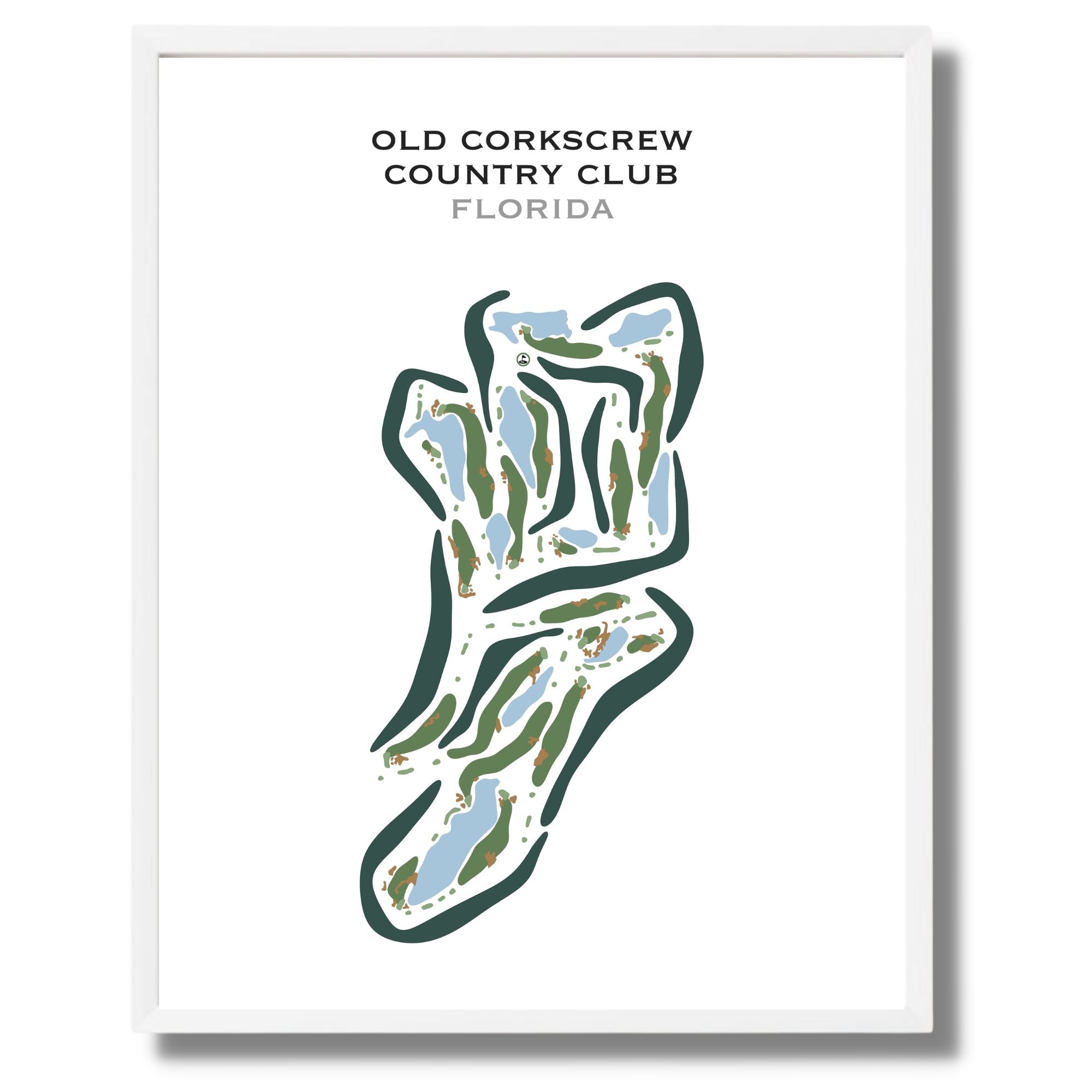 Old Corkscrew Country Club, Florida - Printed Golf Courses