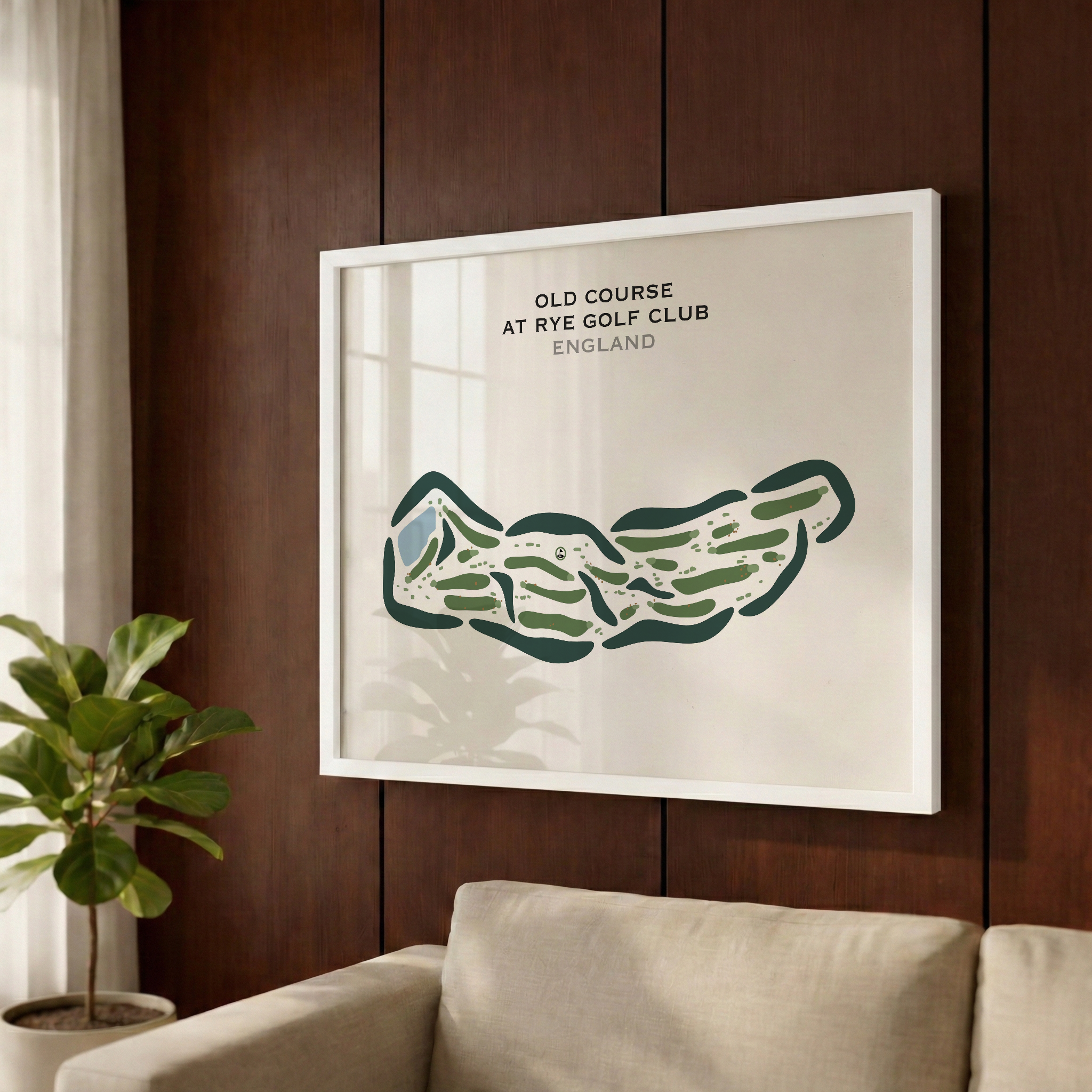 Old Course at Rye Golf Club, England - Printed Golf Courses