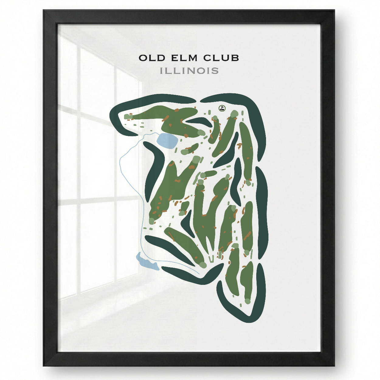 Old Elm Club, Illinois - Printed Golf Course