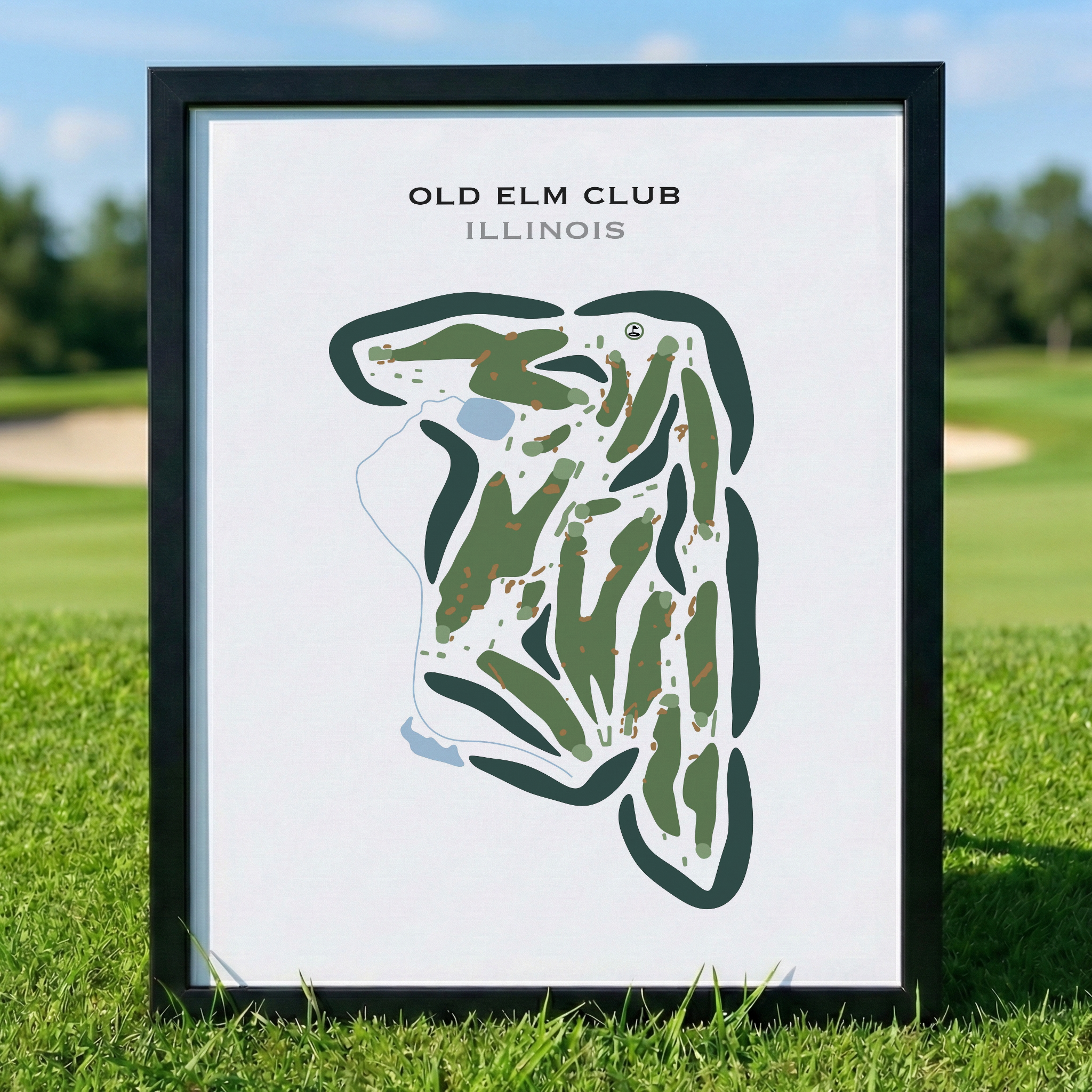 Old Elm Club, Illinois - Printed Golf Course