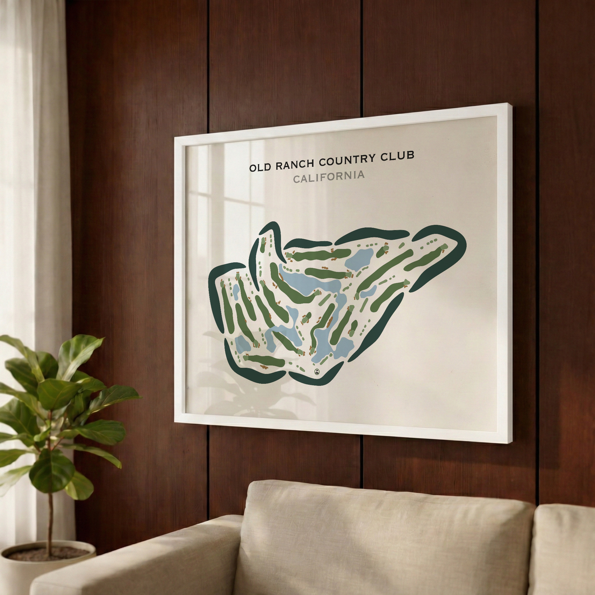 Old Ranch Country Club, California - Printed Golf Course