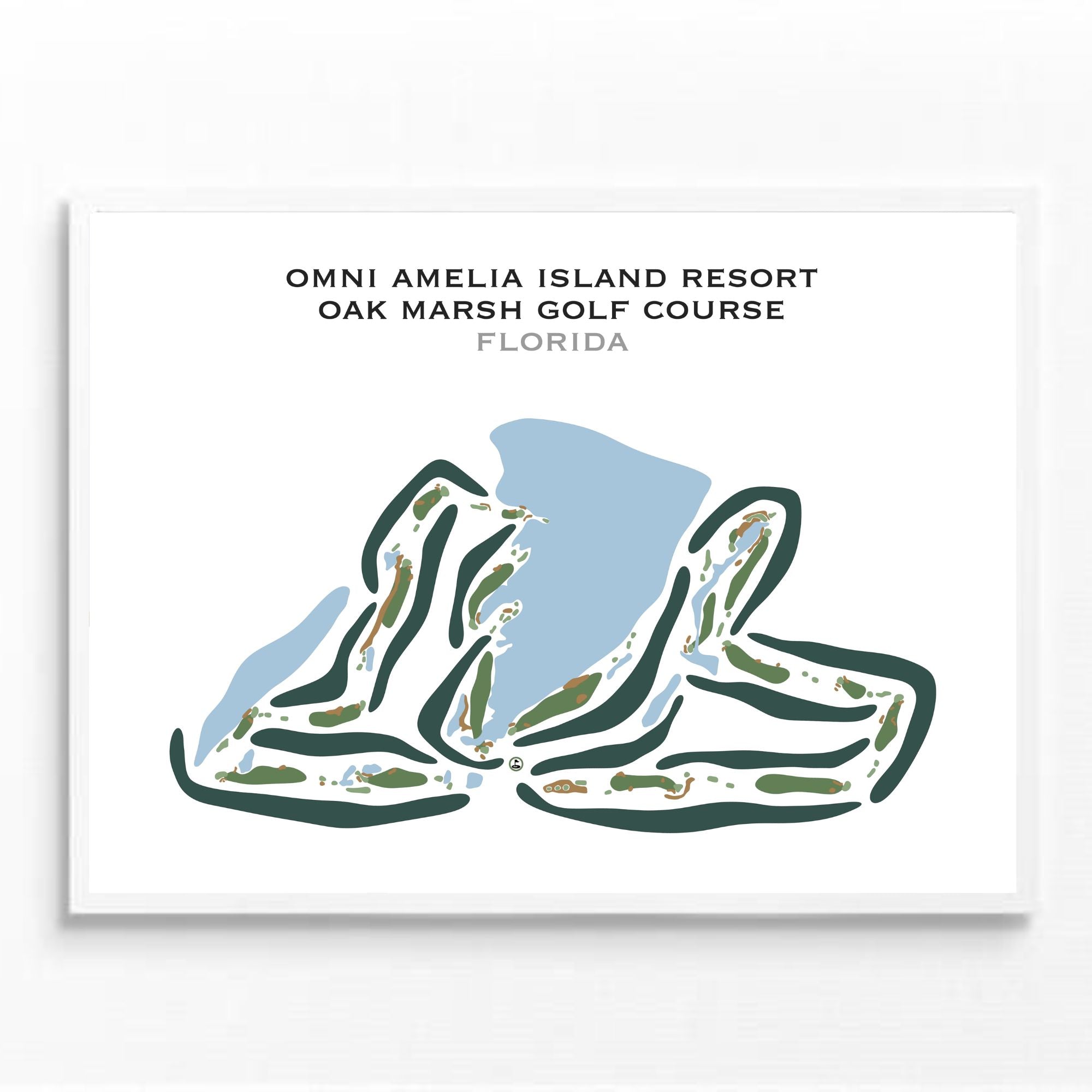 Omni Amelia Island Resort - Oak Marsh Golf Course, Florida - Printed Golf Courses