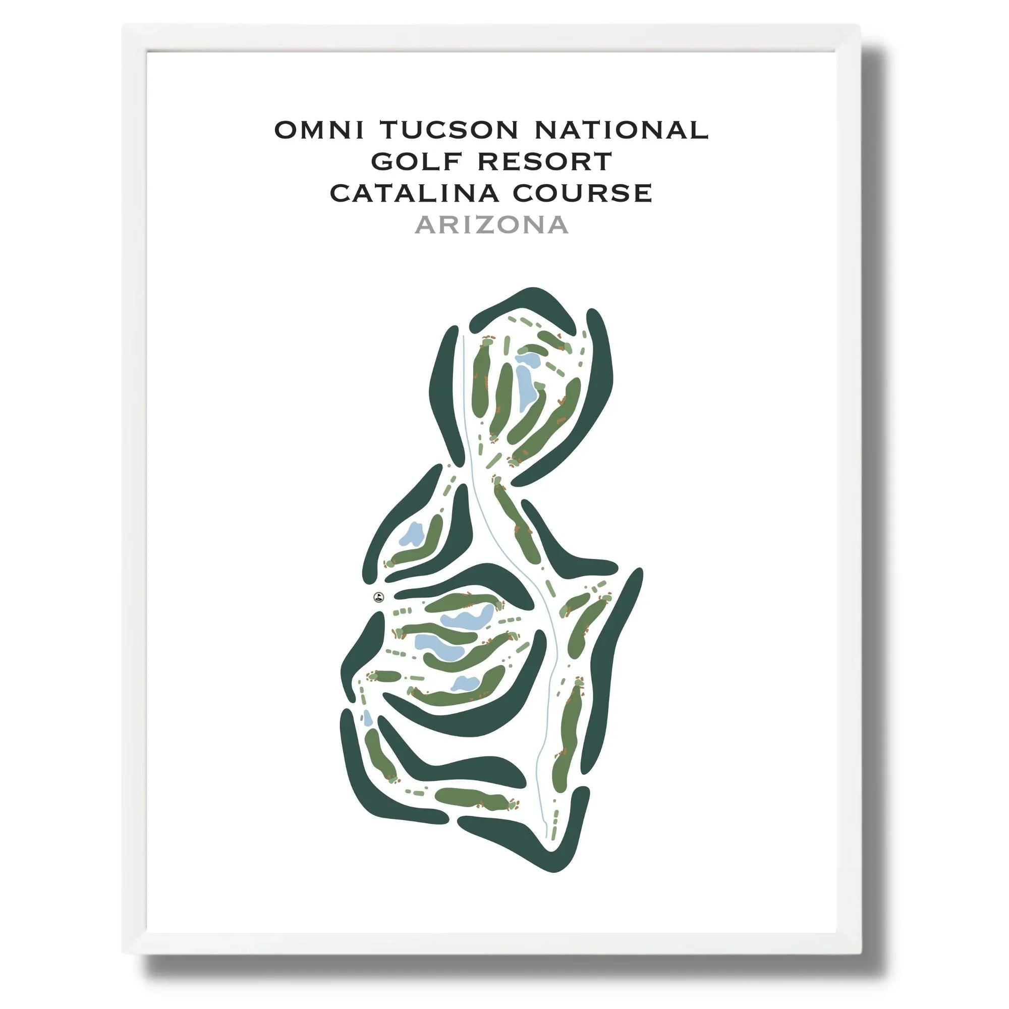 Omni Tucson National Golf Resort - Catalina Course, Arizona - Printed Golf Courses