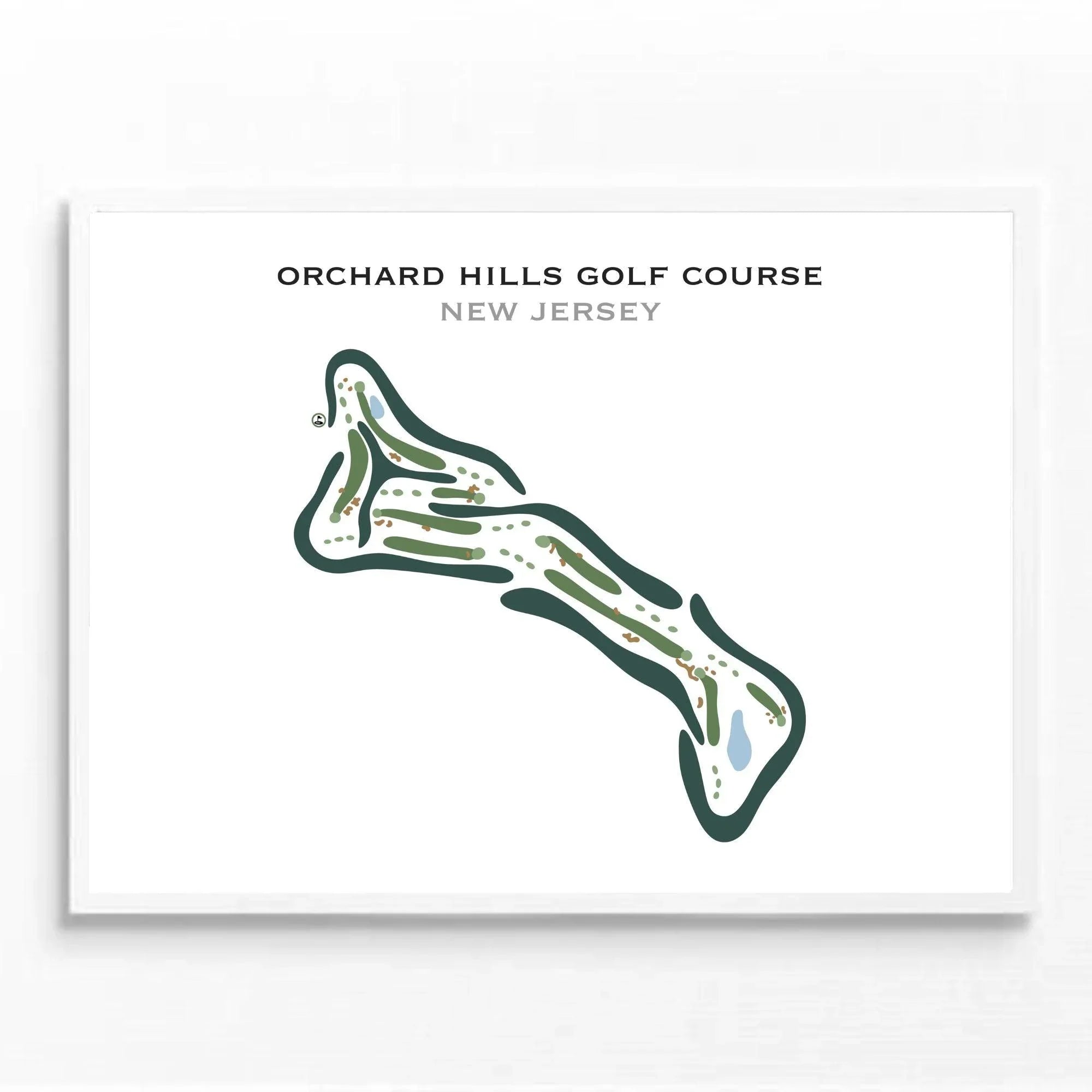 Orchard Hills Golf Course, New Jersey - Printed Golf Courses