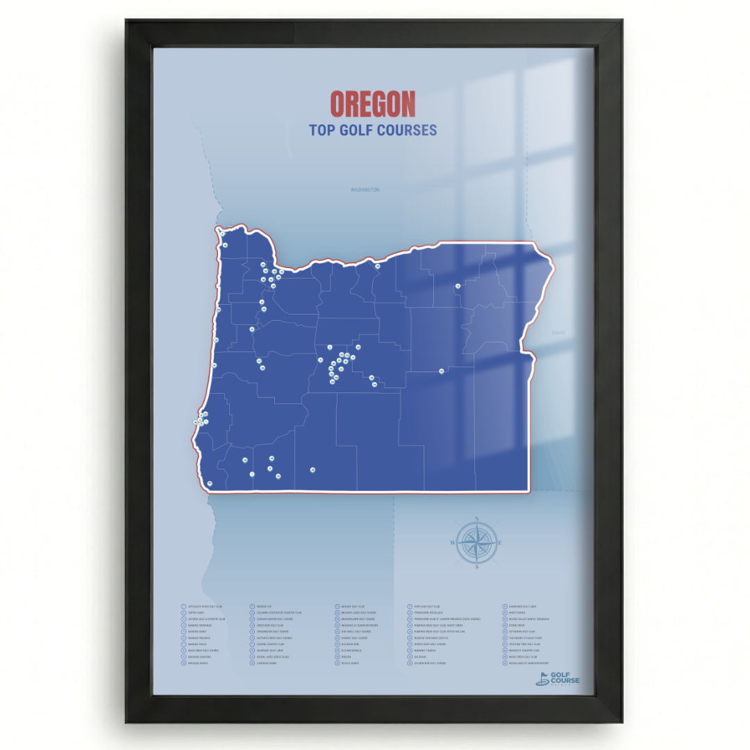 Map of Oregon Golf Courses
