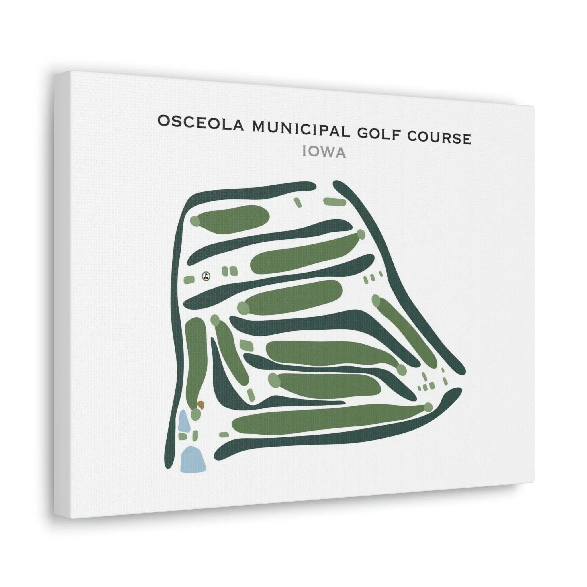 Osceola Municipal Golf Course, Iowa - Printed Golf Course