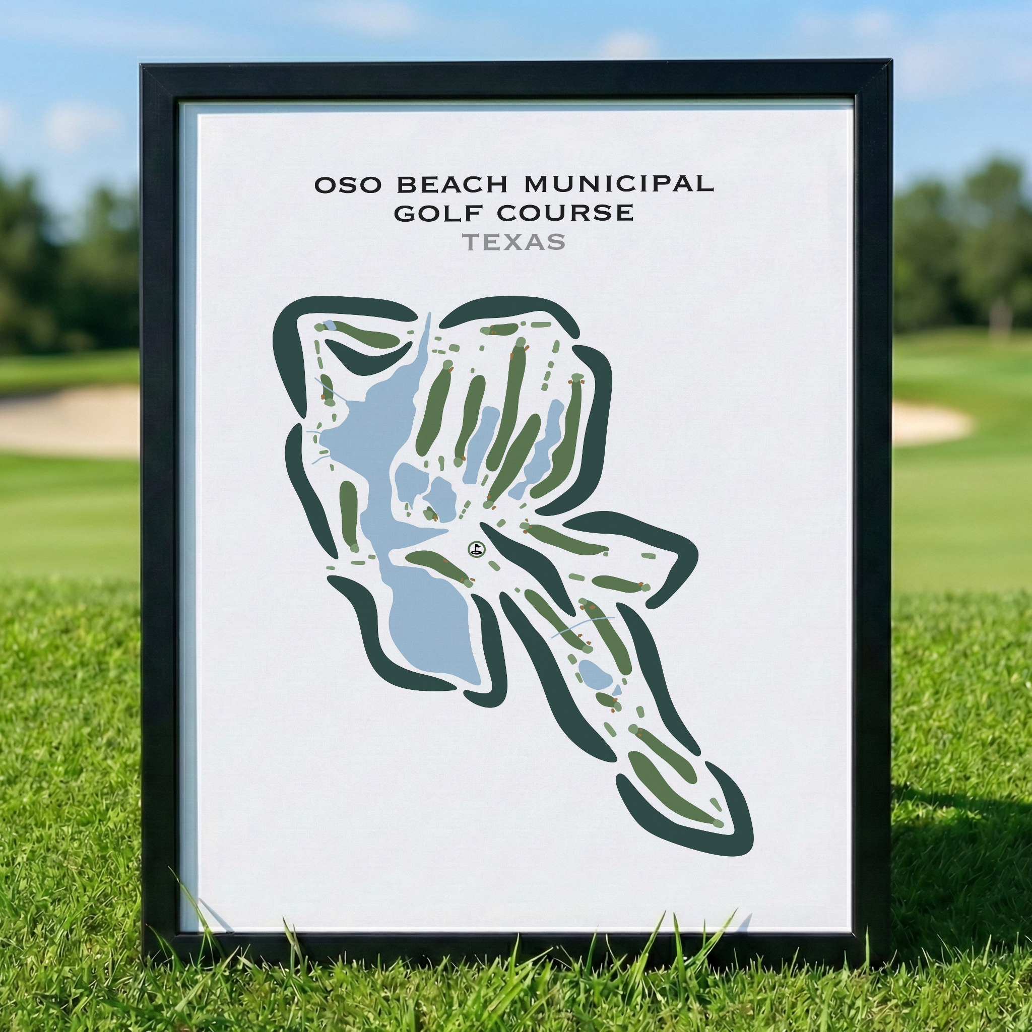 Oso Beach Municipal Golf Course, Texas - Printed Golf Courses