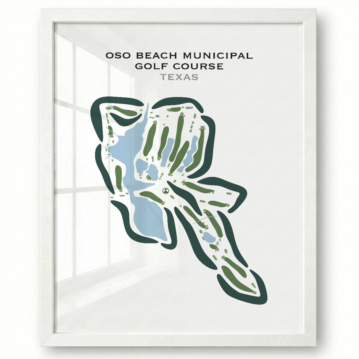 Oso Beach Municipal Golf Course, Texas - Printed Golf Courses