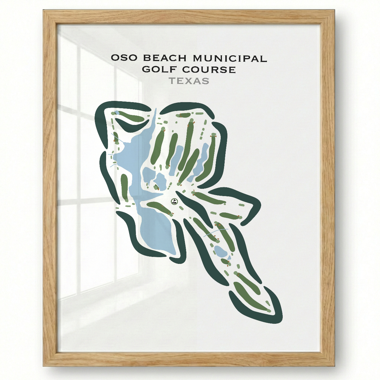 Oso Beach Municipal Golf Course, Texas - Printed Golf Courses