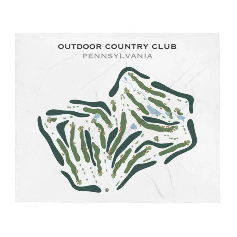 Outdoor Country Club, Pennsylvania - Printed Golf Course