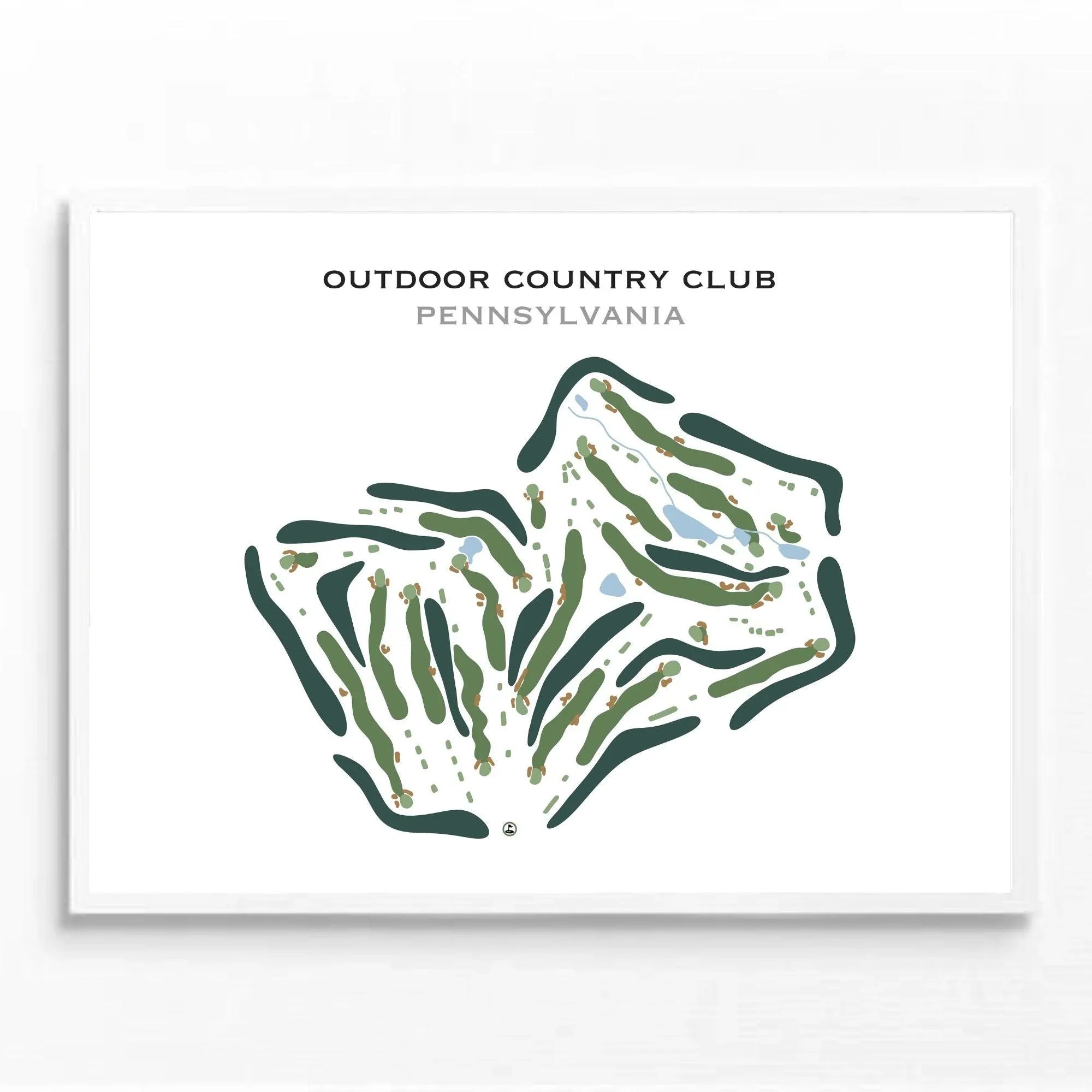 Outdoor Country Club, Pennsylvania - Printed Golf Course