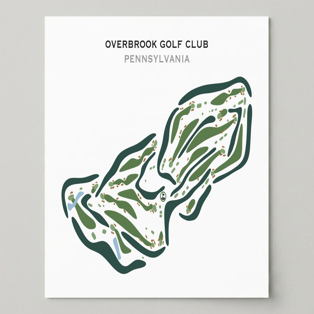Overbrook Golf Club, Pennsylvania - Printed Golf Courses