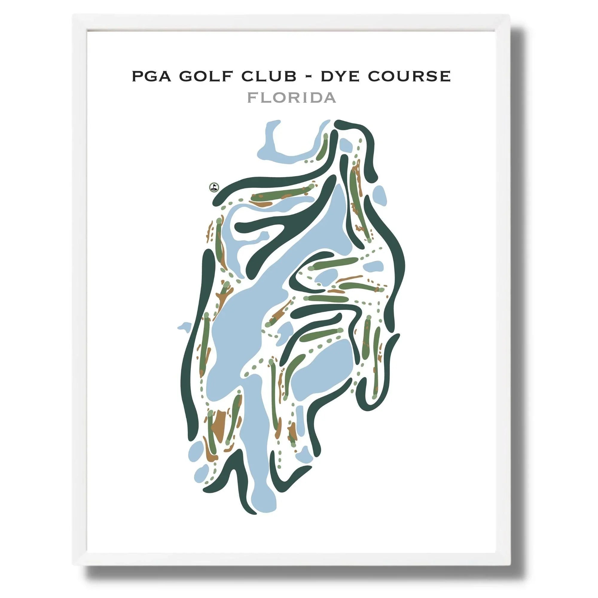 PGA Golf Club - Dye Course, Florida - Printed Golf Courses