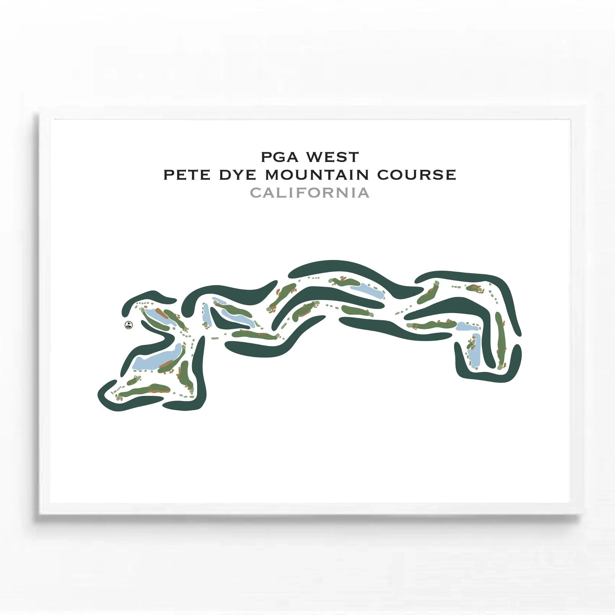 PGA WEST Pete Dye Mountain Course, California - Printed Golf Course