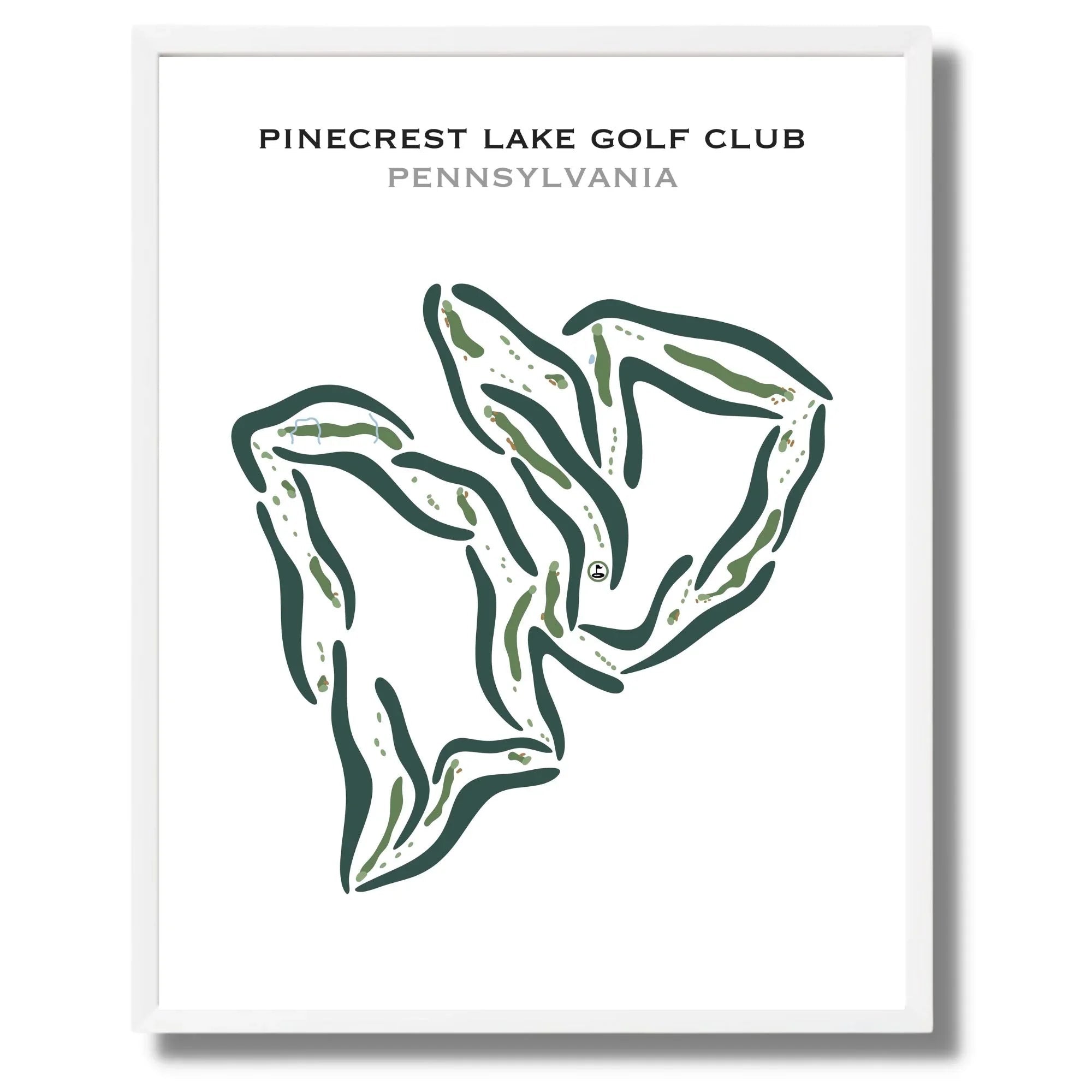 Pinecrest Lake Golf Club, Pennsylvania - Printed Golf Courses