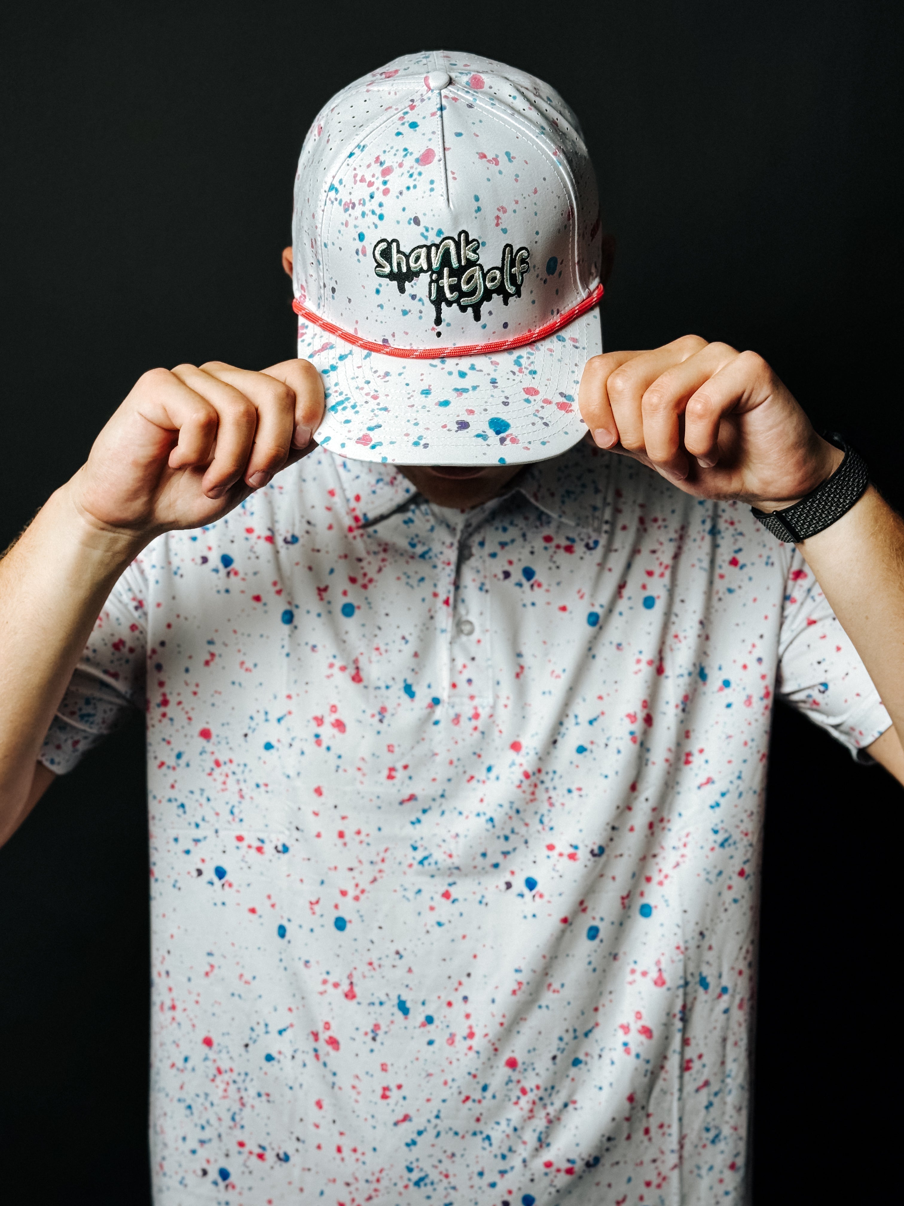 Drippy White Paint Hat