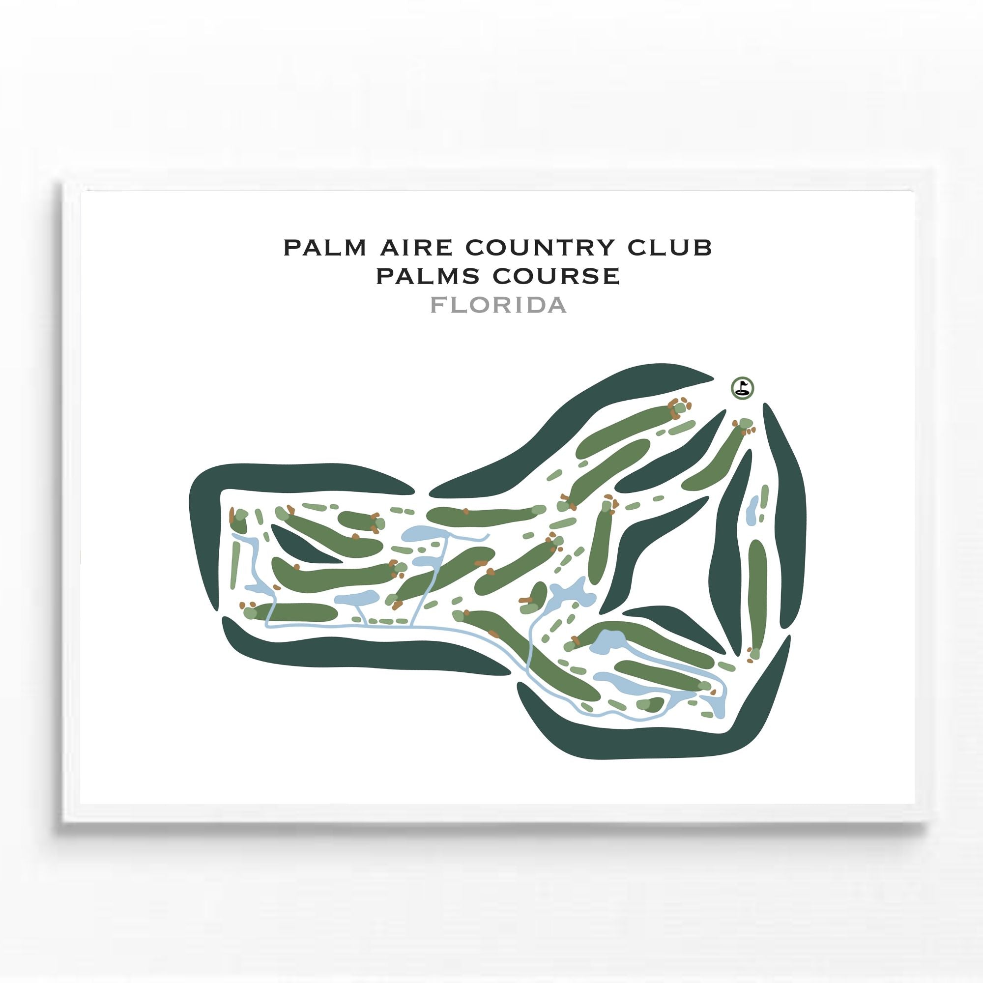 Palm Aire Country Club - Palms Course, Florida - Printed Golf Courses