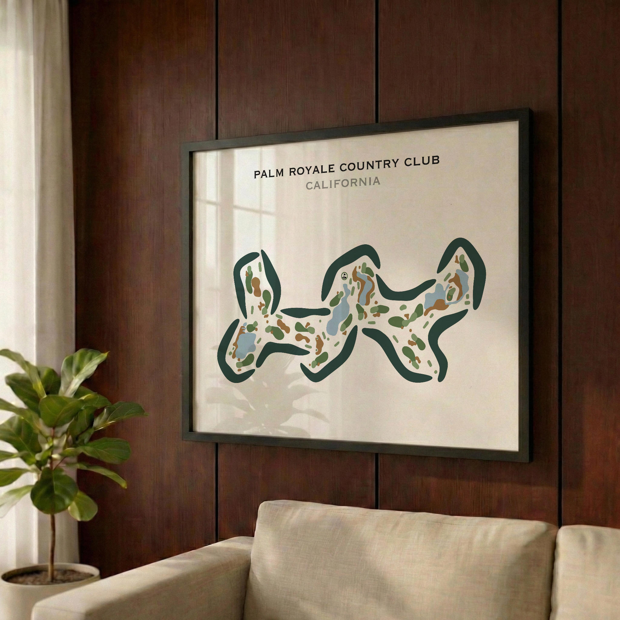 Palm Royale Country Club, California - Printed Golf Courses