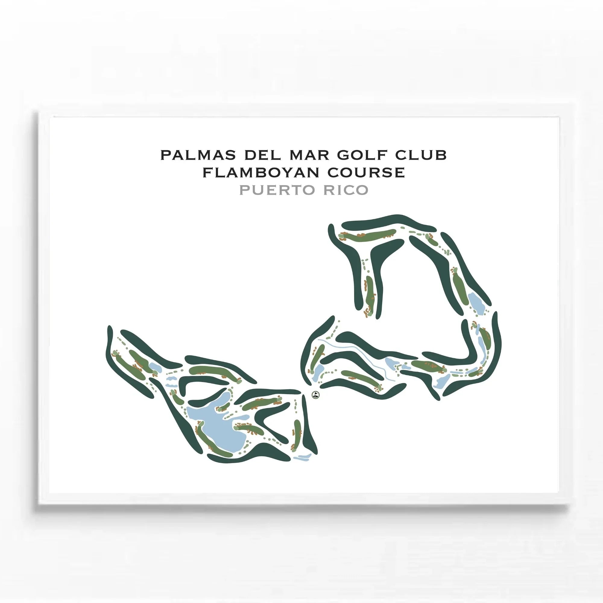 Palmas Del Mar Golf Club, Flamboyan Golf Course, Puerto Rico - Printed Golf Course
