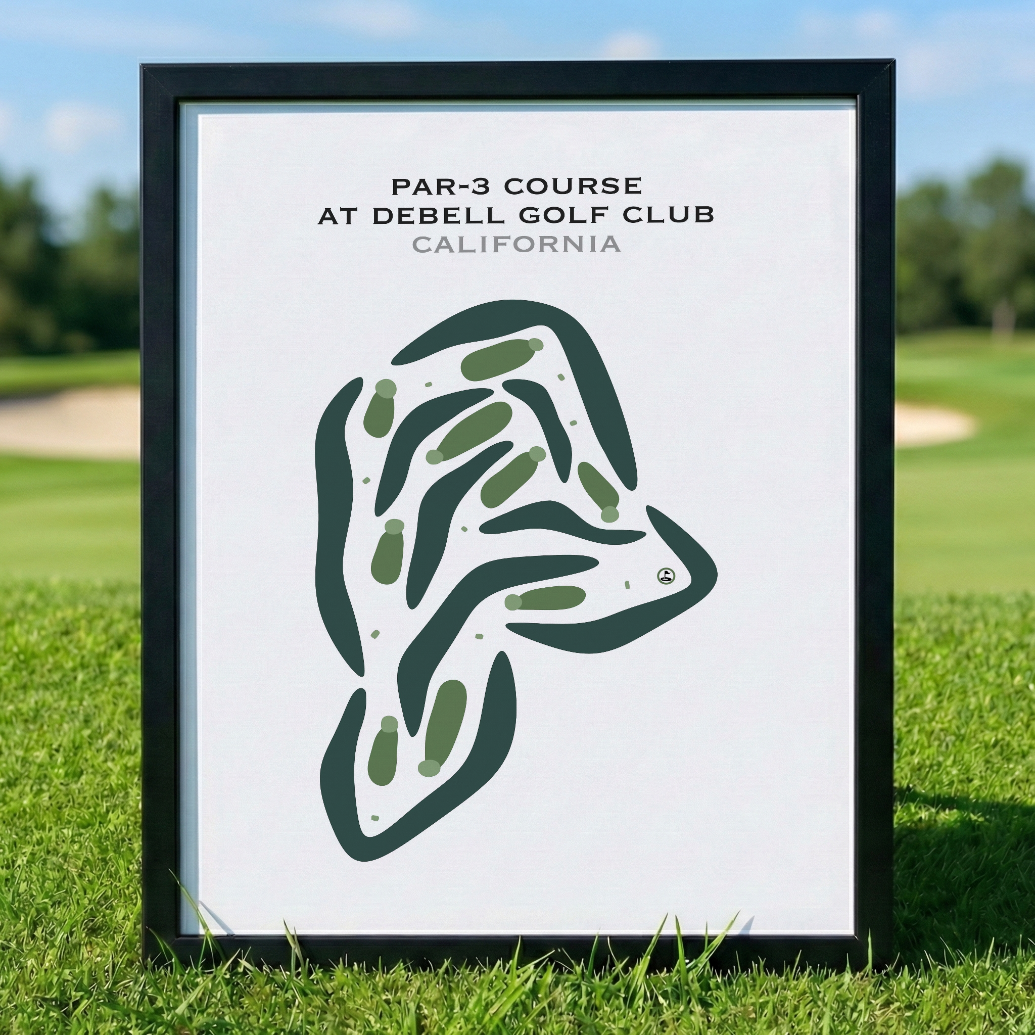 Par-3 Course at DeBell Golf Club, California - Printed Golf Courses