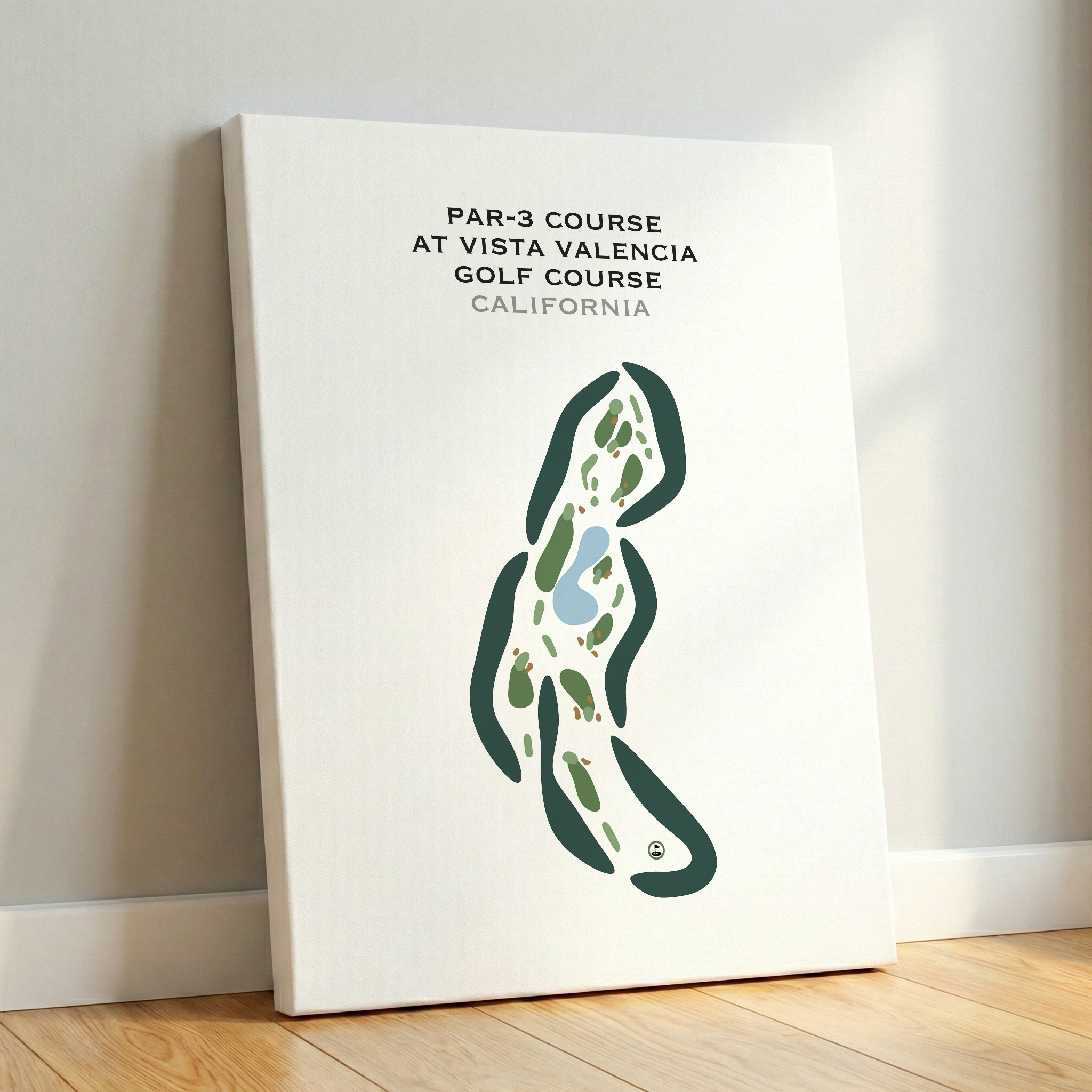 Par-3 at Vista Valencia Golf Course, California - Printed Golf Courses