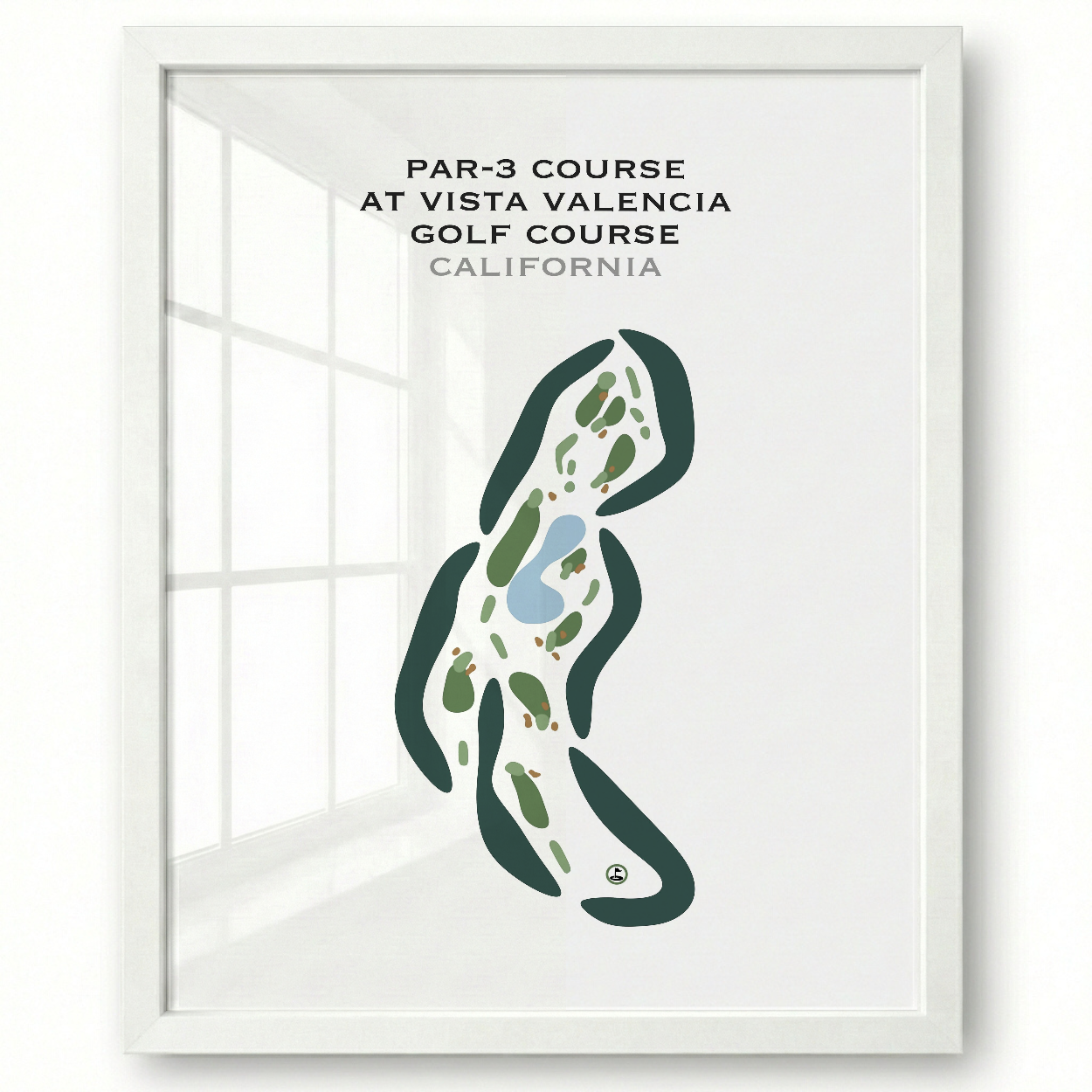 Par-3 at Vista Valencia Golf Course, California - Printed Golf Courses