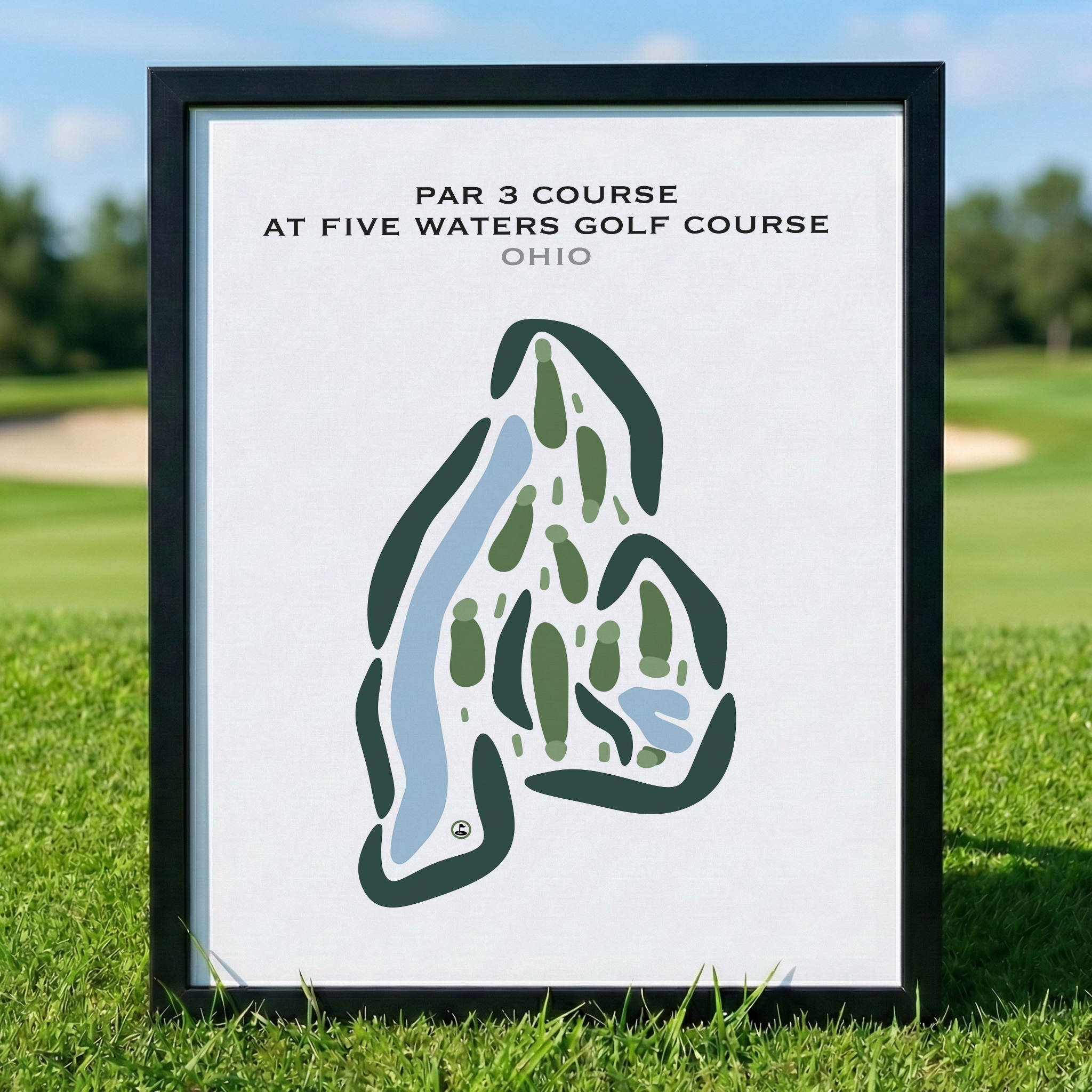 Par 3 Course at Five Waters Golf Course, Ohio - Printed Golf Courses