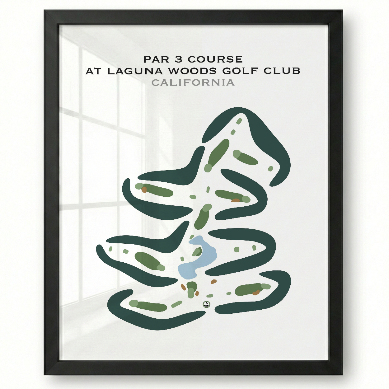 Par 3 Course at Laguna Woods Golf Club, California - Printed Golf Courses