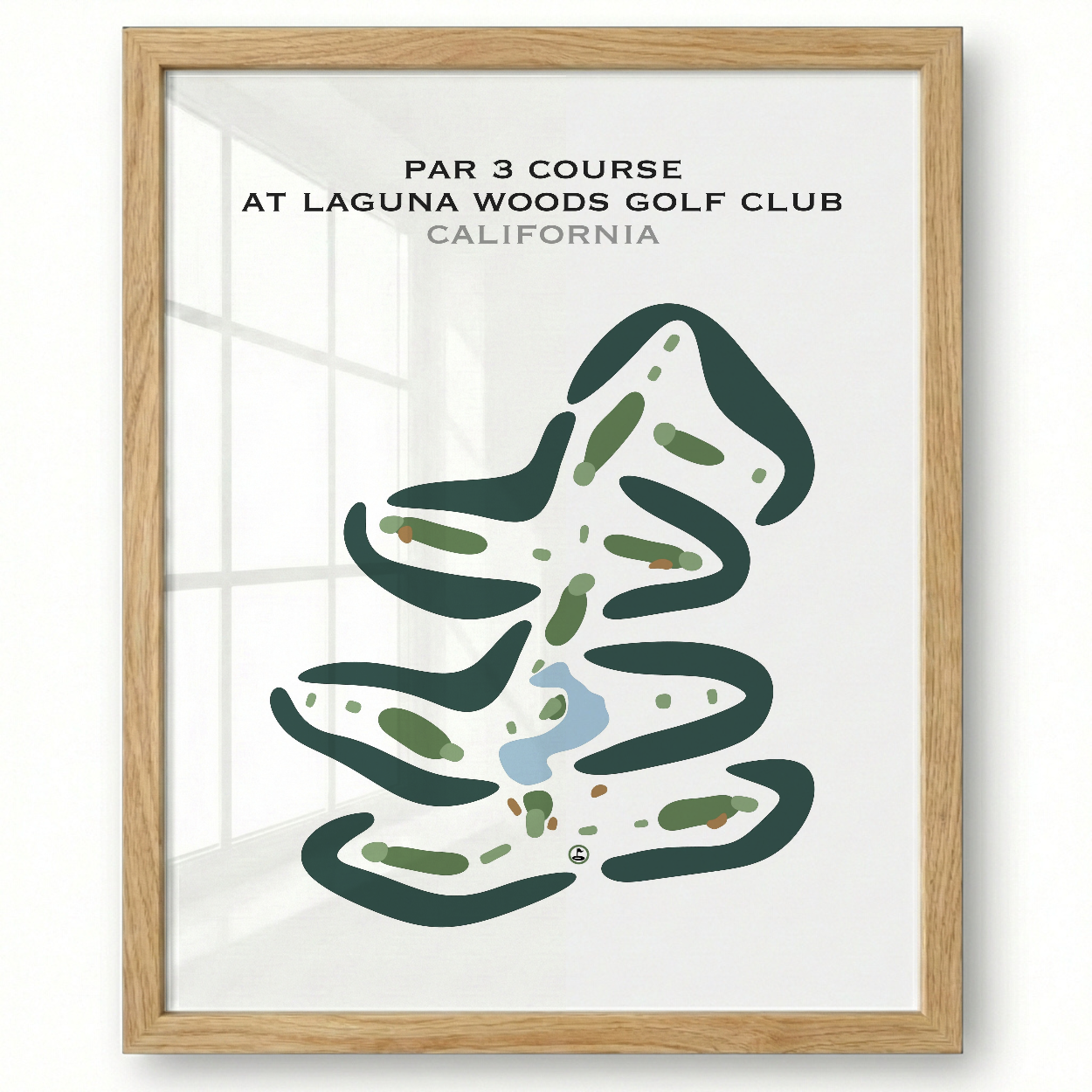 Par 3 Course at Laguna Woods Golf Club, California - Printed Golf Courses