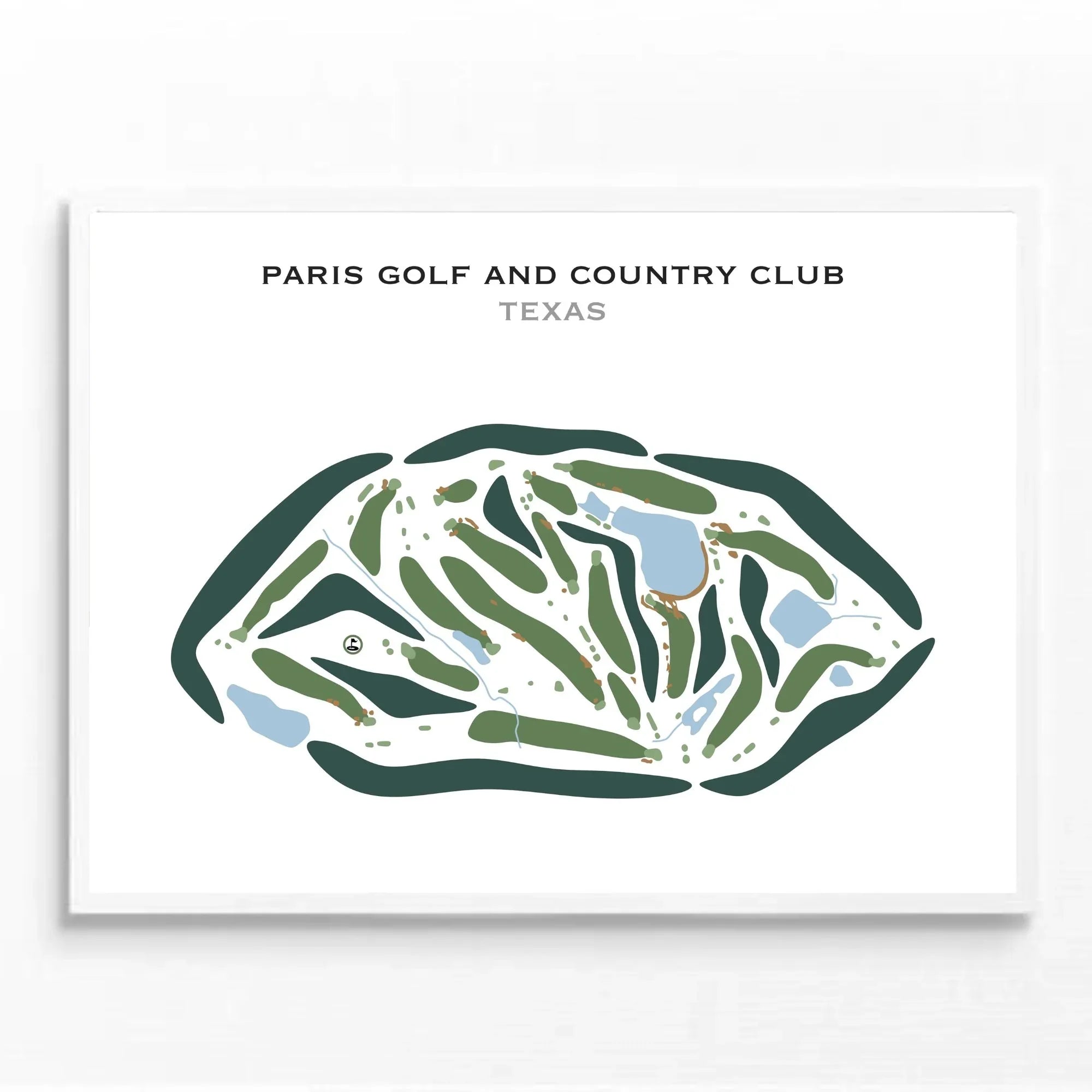 Paris Golf and Country Club, Texas - Printed Golf Courses
