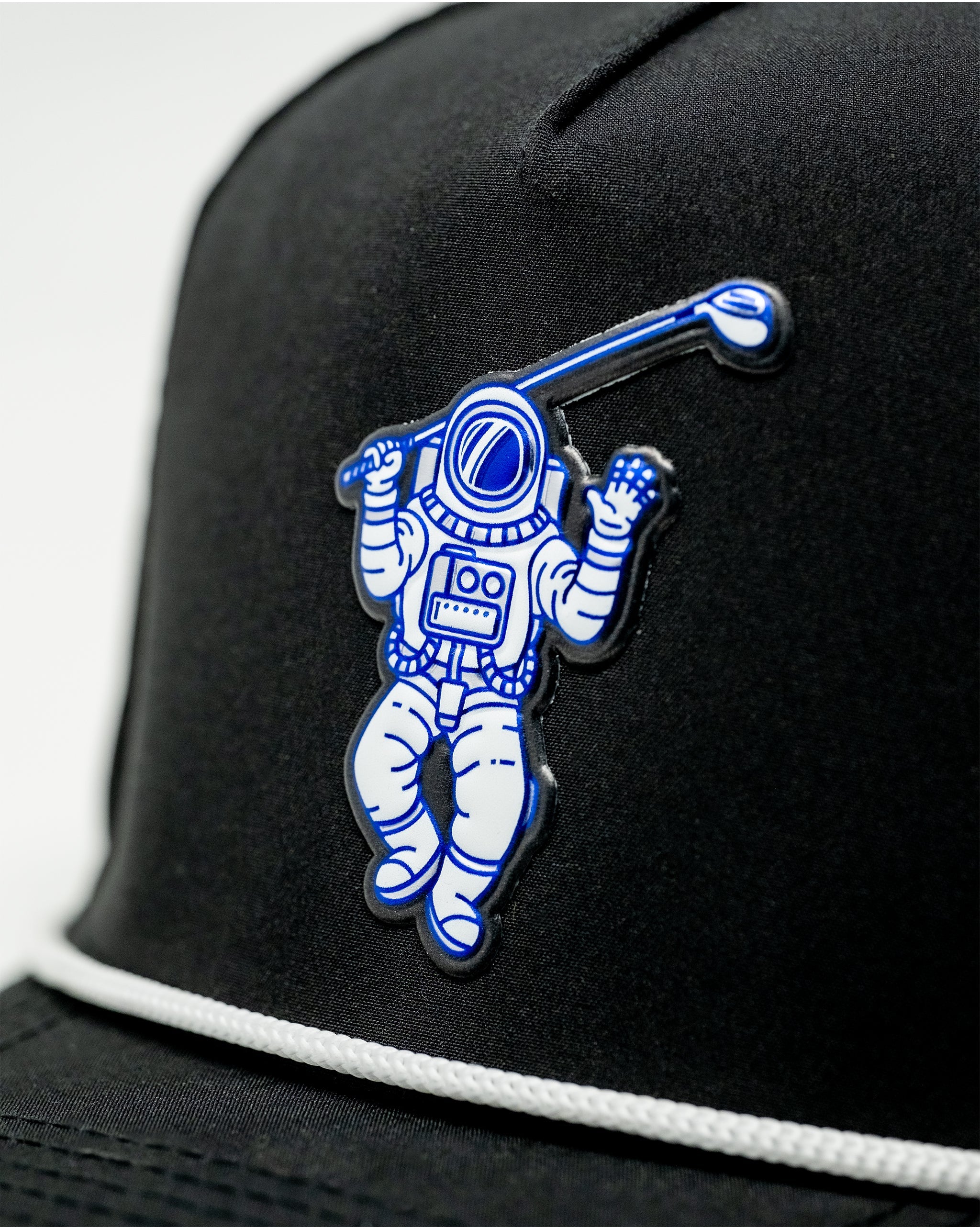 Perforated Rope Hat - Space Golfer - Black