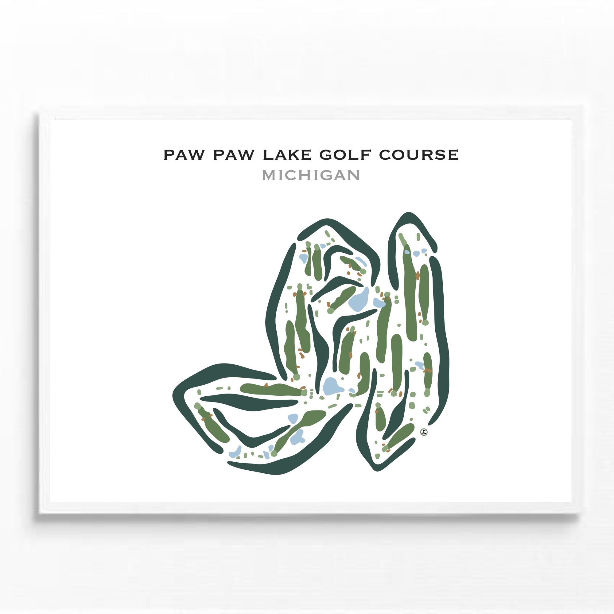 Paw Paw Lake Golf Course, Michigan - Printed Golf Courses