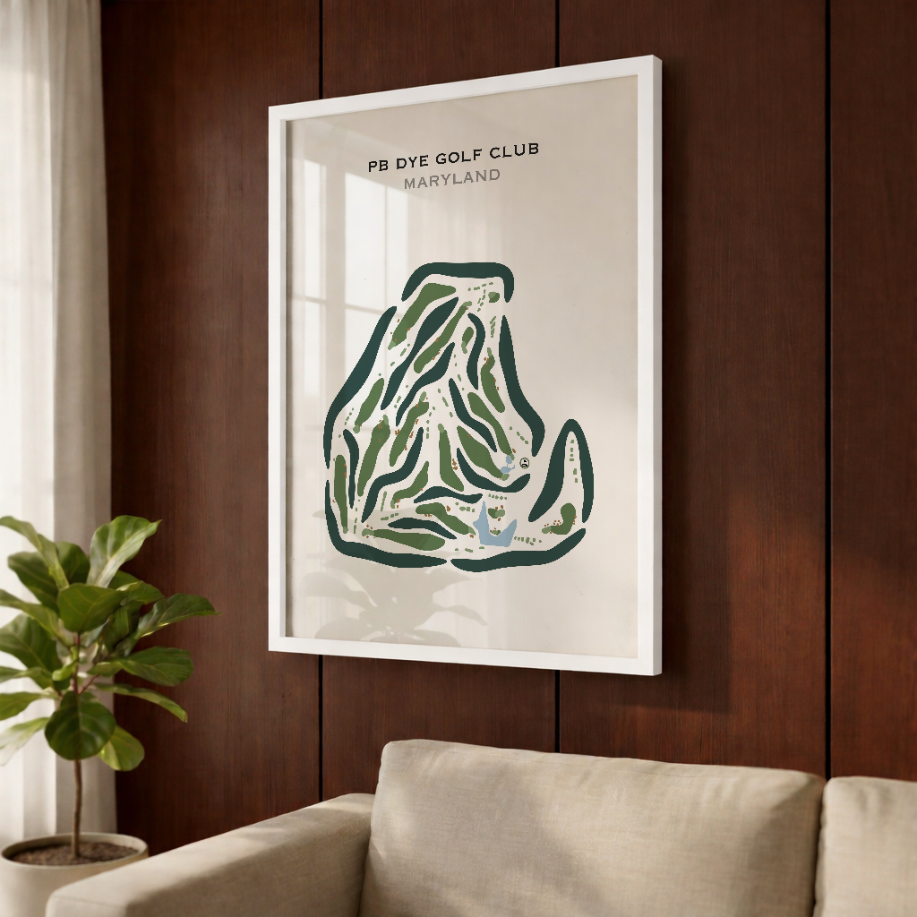PB Dye Golf Club, Maryland - Printed Golf Courses