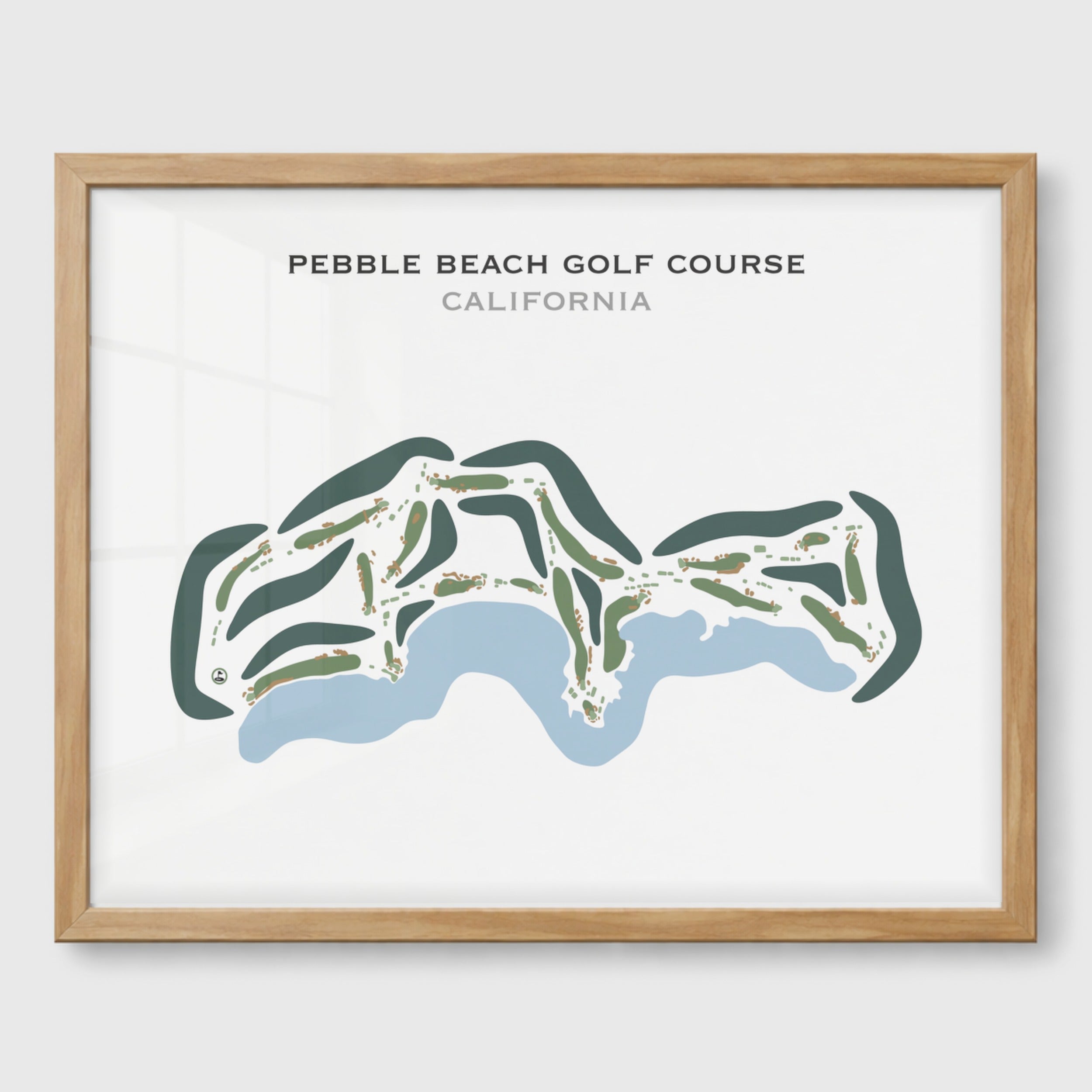 Pebble Beach Golf Links, California - Printed Golf Course