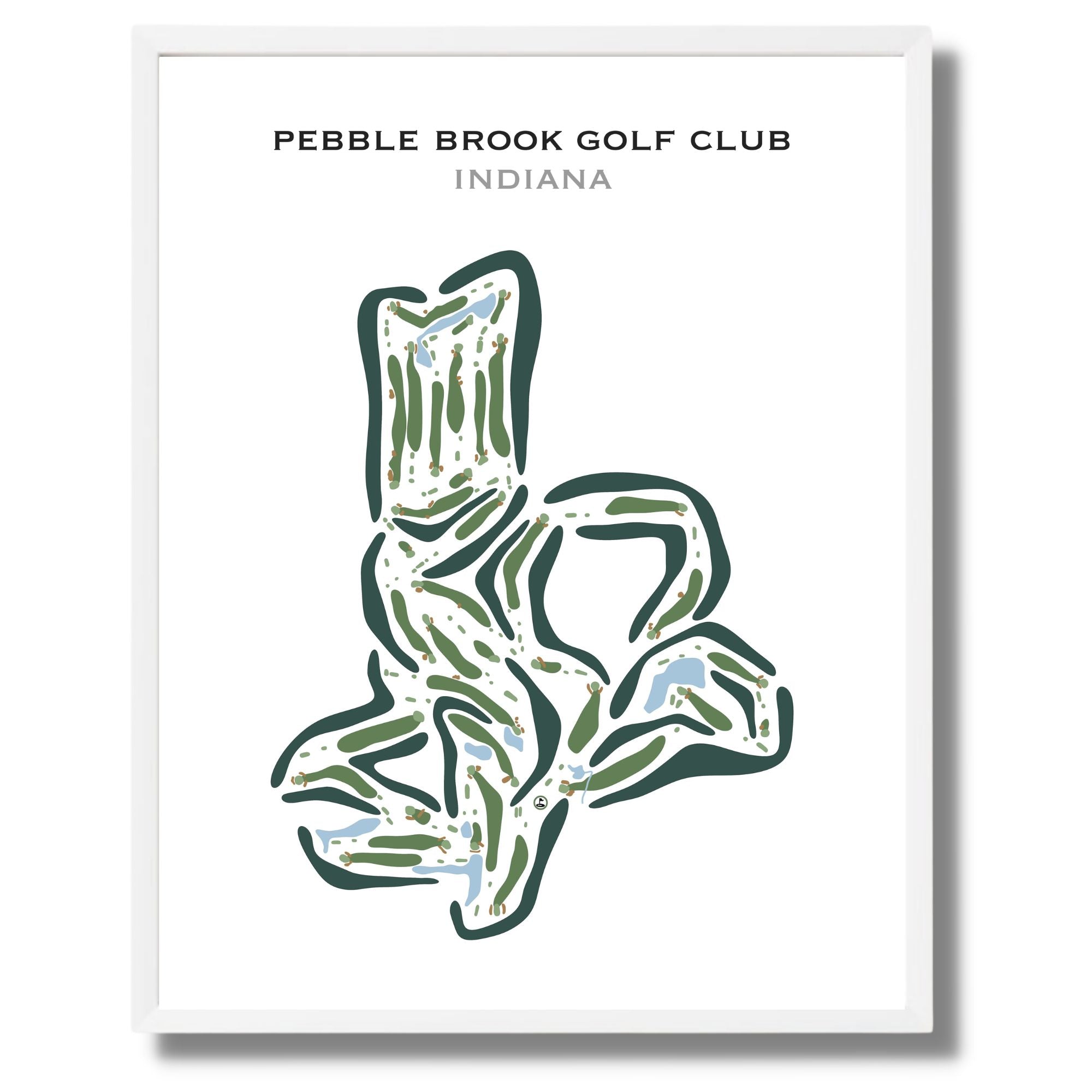 Pebble Brook Golf Club, Indiana - Printed Golf Courses