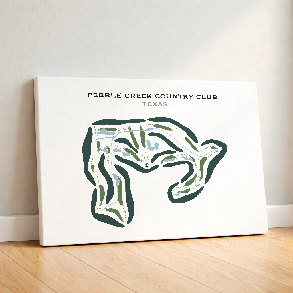 Pebble Creek Country Club, Texas - Printed Golf Courses