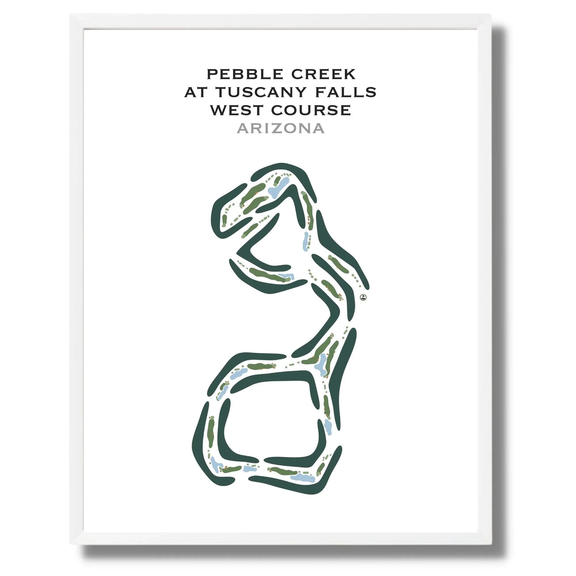 Pebble Creek at Tuscany Falls - West Course, Arizona - Printed Golf Courses